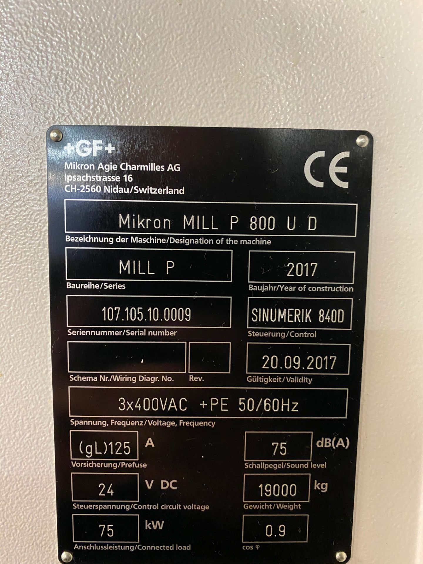 Mikron Mill P800 UD 5-axis Vertical Machining Center, New 2017 - Bild 12 aus 13