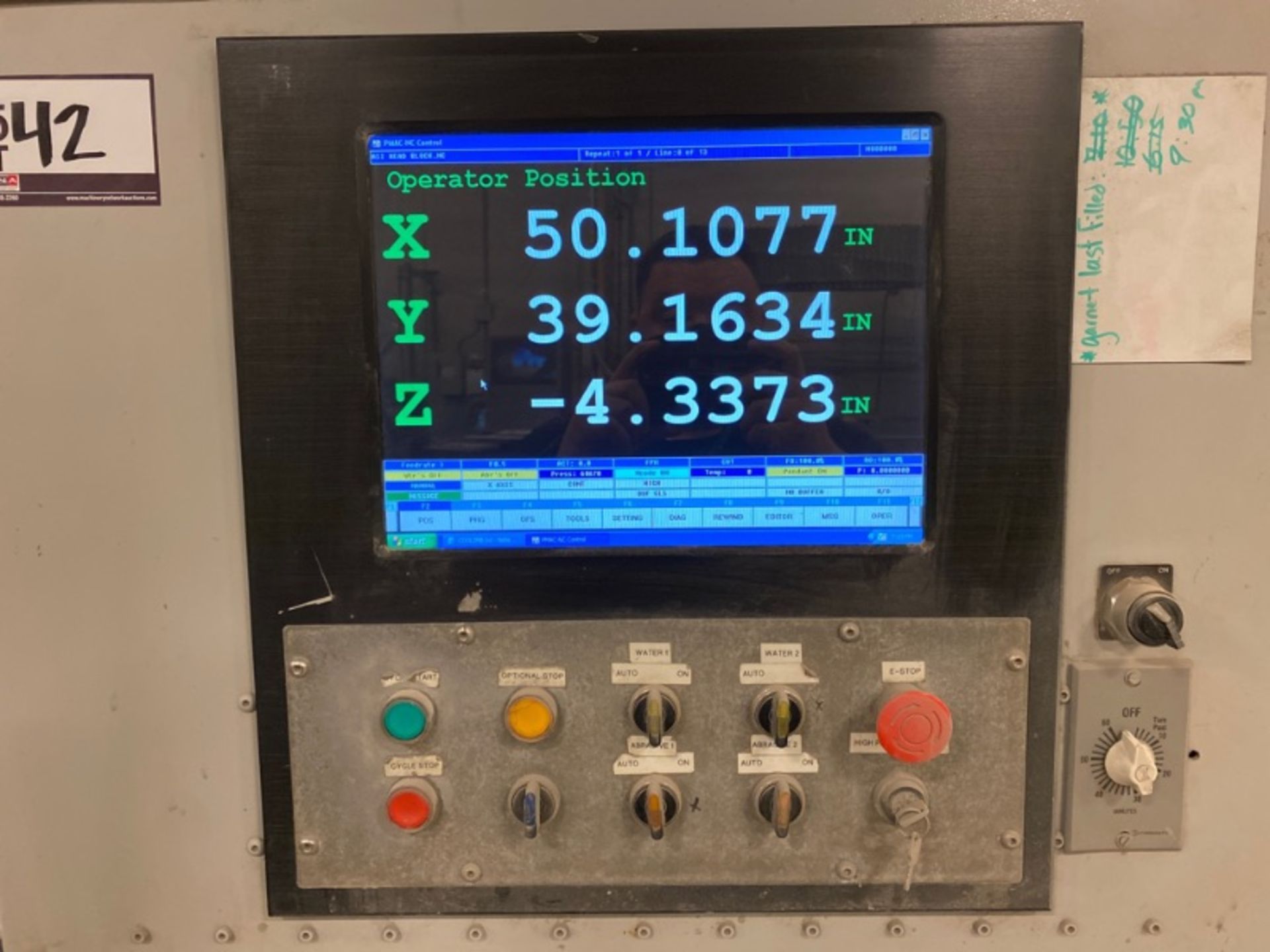 Jet Edge 6’ x 12’ 3-Axis CNC Water Jet, PMA Delta Control, New 2005 - Image 6 of 6