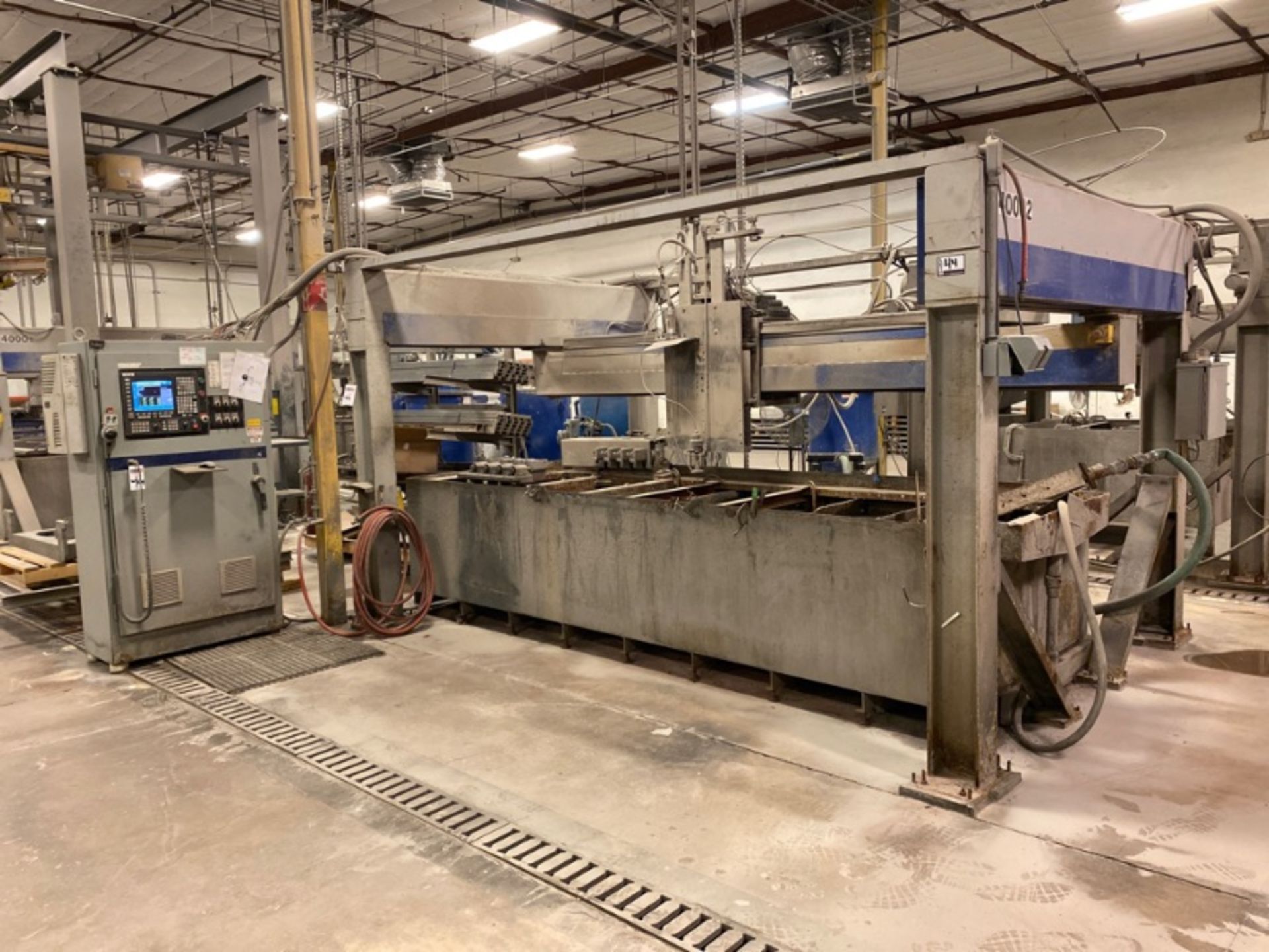 Chukar 4-Post Gantry Rail 4-Axis CNC Water Jet, 2015 Fagor Control, 55k PSI, New 2005 - Image 2 of 6