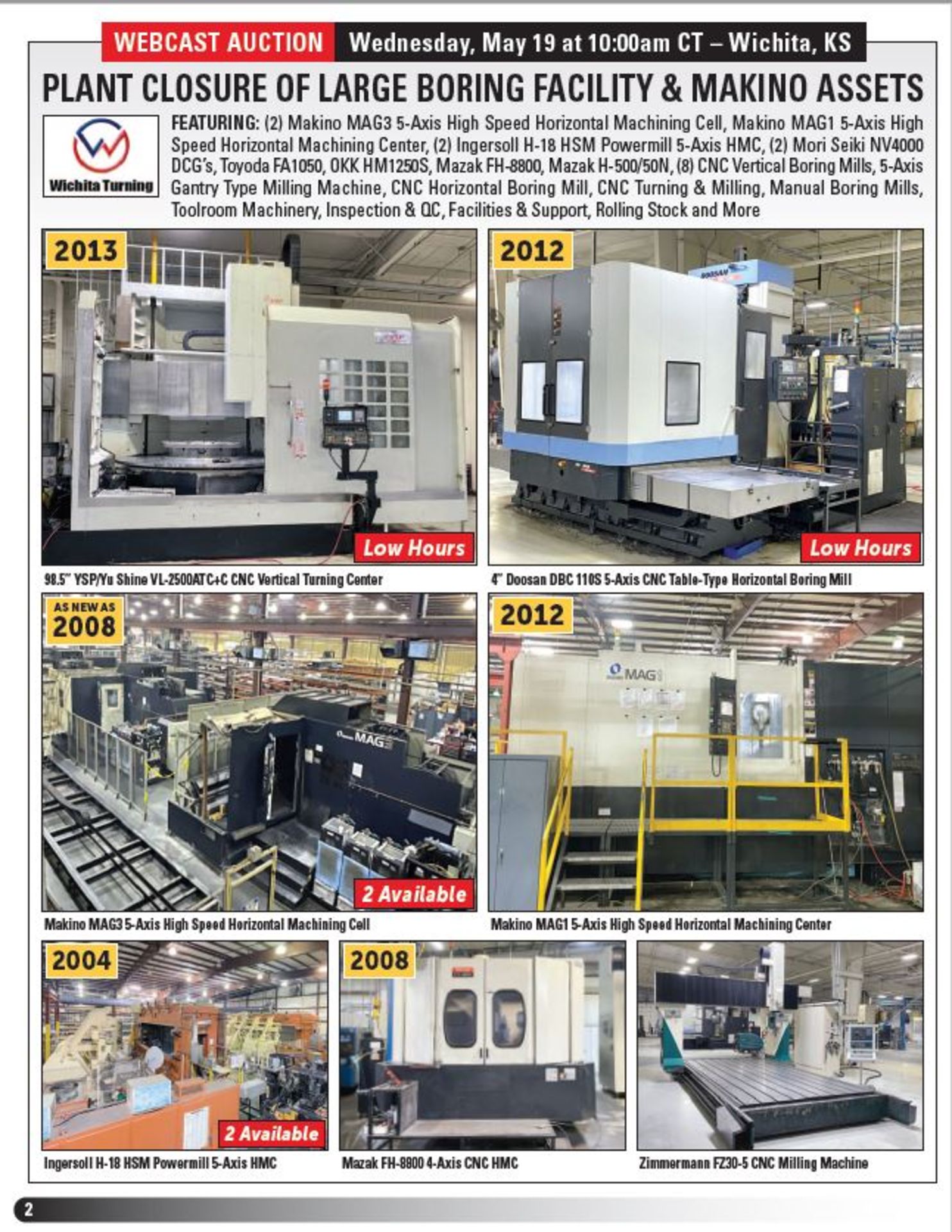 *Industrial Real Estate for Sale!* (2) Makino MAG 3 5-Axis High Speed HMC, Makino MAG 1 & More! - Image 6 of 8