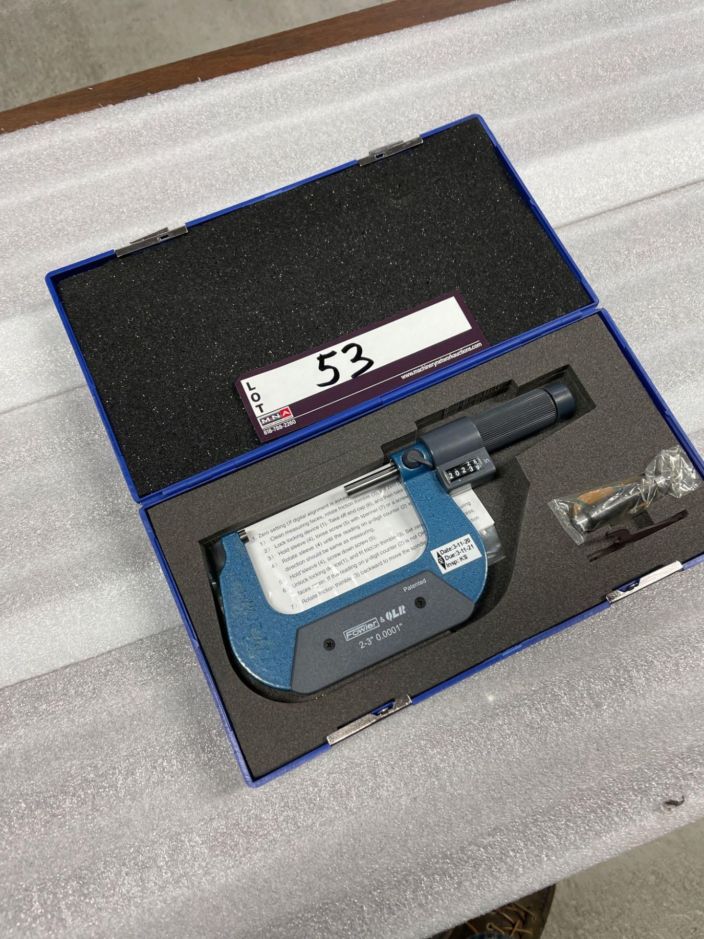 Fowler 2 - 3” Outside Micrometer - Image 2 of 3