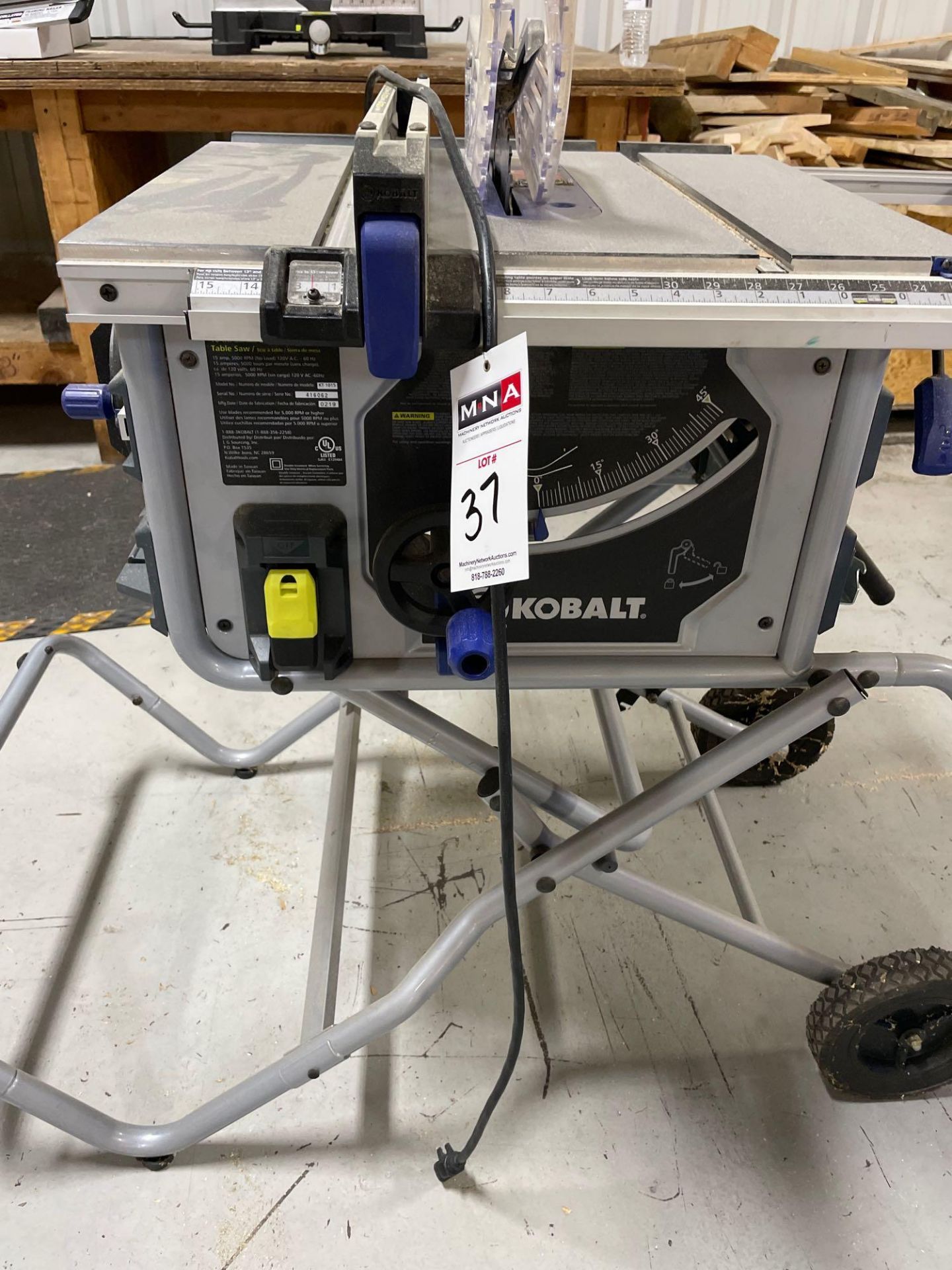 Portable Kobalt KT1015 10” Table Saw - Image 3 of 4