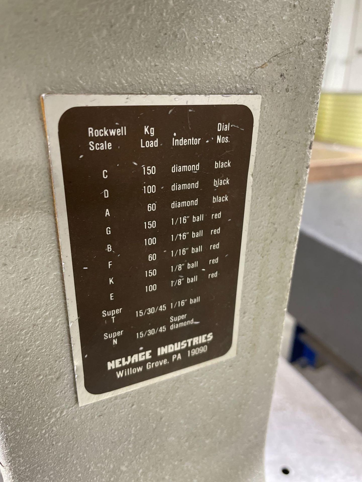 Newage Industries ME-2 Hardness Tester - Image 3 of 3