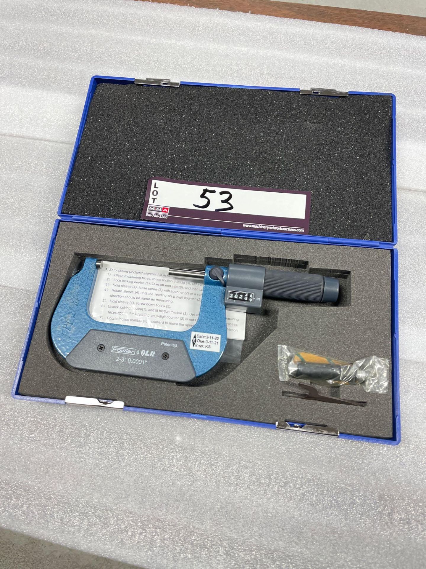 Fowler 2 - 3” Outside Micrometer - Image 3 of 3
