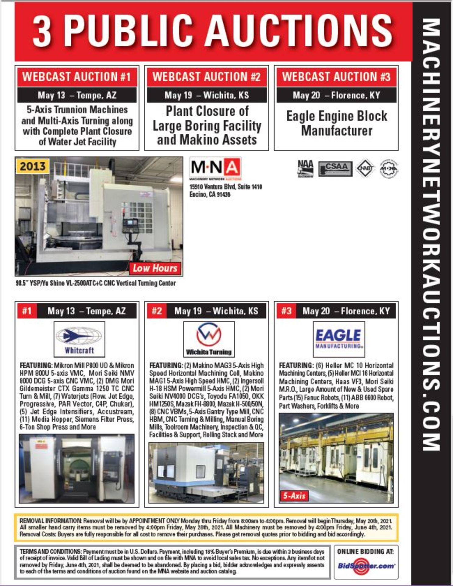 *Industrial Real Estate for Sale!* (2) Makino MAG 3 5-Axis High Speed HMC, Makino MAG 1 & More! - Image 8 of 8