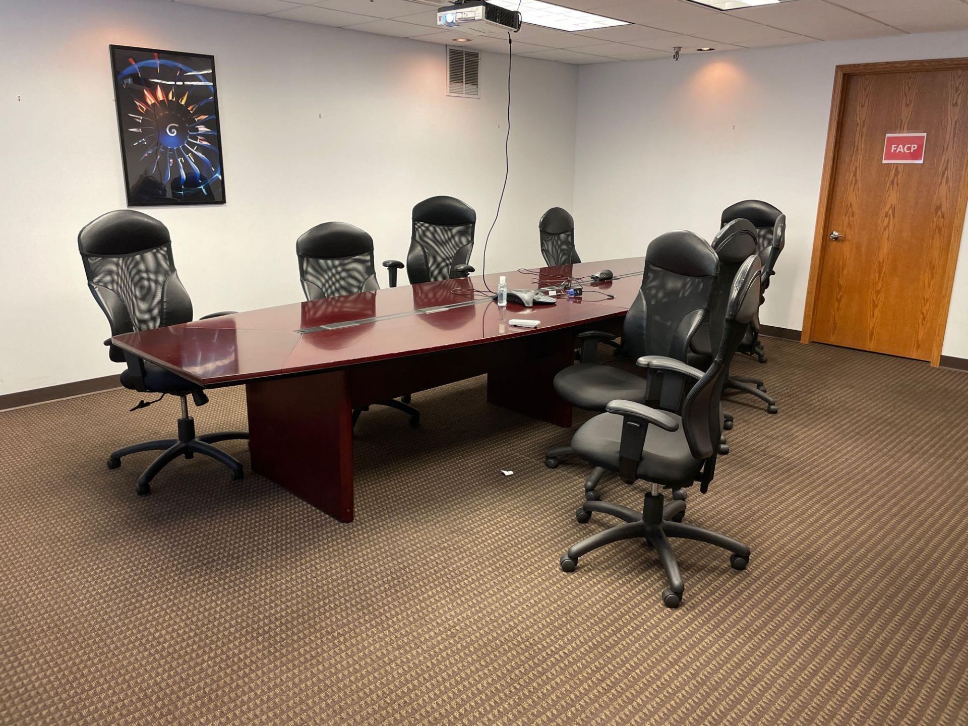 Conference Table w/ Chairs & Cabinet