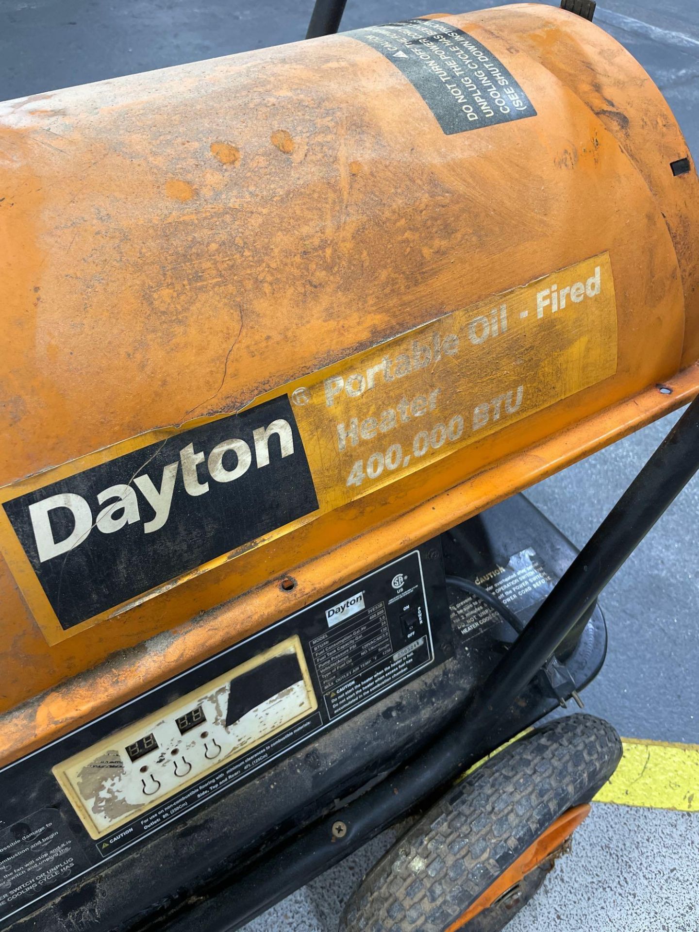 Dayton Portable Oil - Fired Heater 400,000 BTU - Image 3 of 3