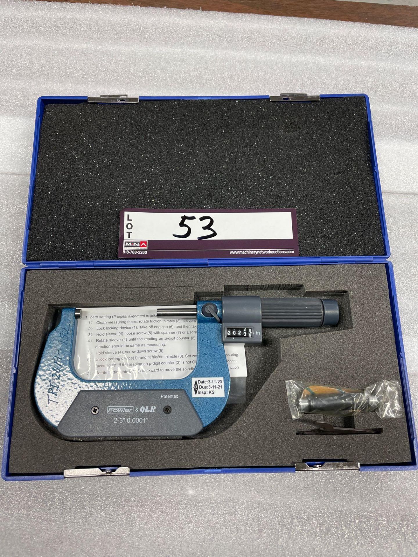 Fowler 2 - 3” Outside Micrometer