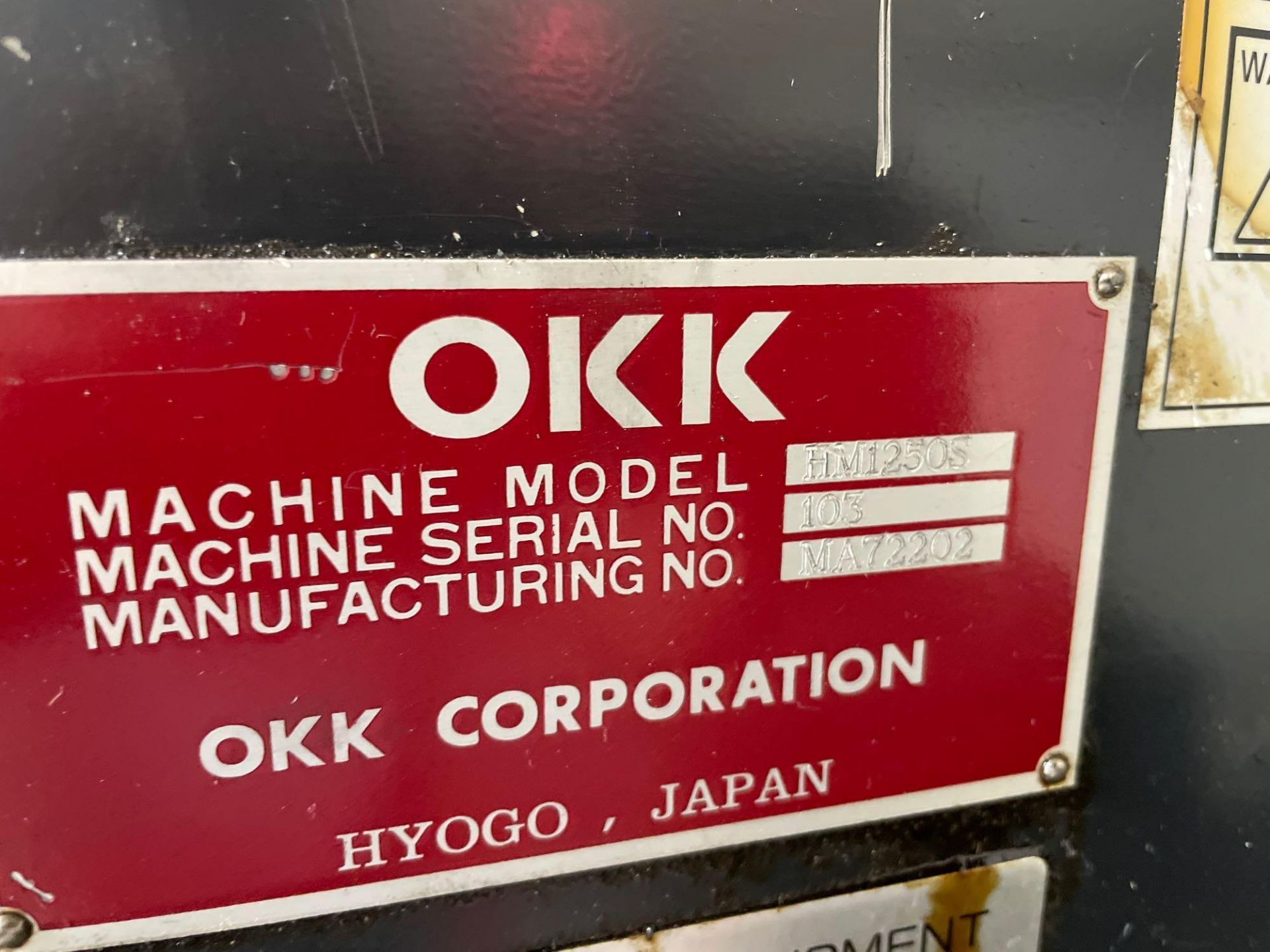 OKK HM1250S 4-Axis, Fanuc 310iS Model A ctrl, 49.2" pllts, 8k RPM, CT50, 80 ATC, CTS, s/n 103 - Image 13 of 18