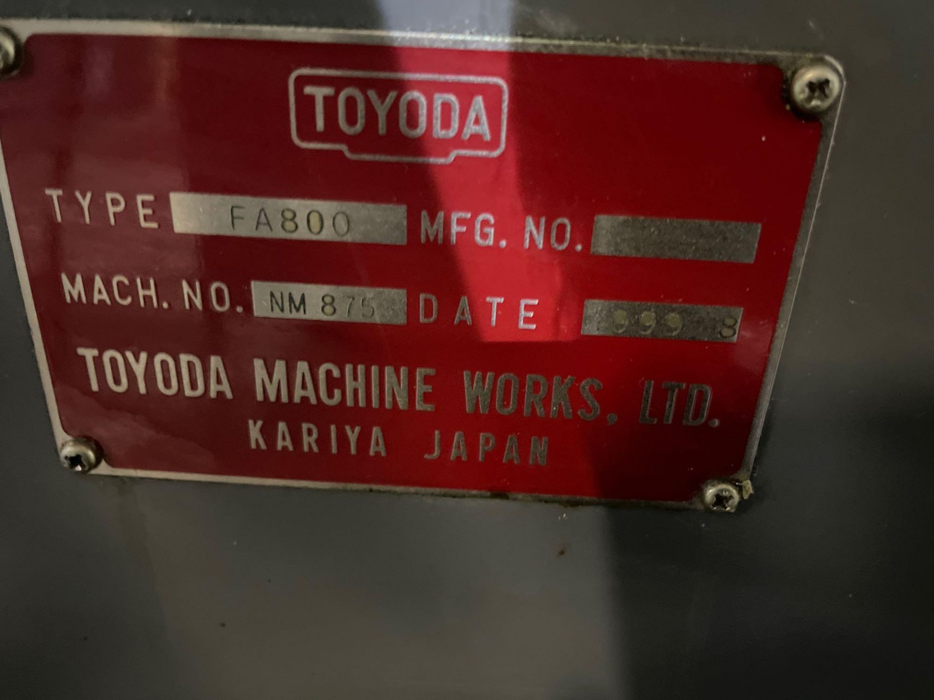 Toyoda FA-1050 4-axis, Fanuc 16i , 41" pllts, 10K RPM, CT50, 120 ATC, CTS, probe, New 1999 - Image 9 of 14