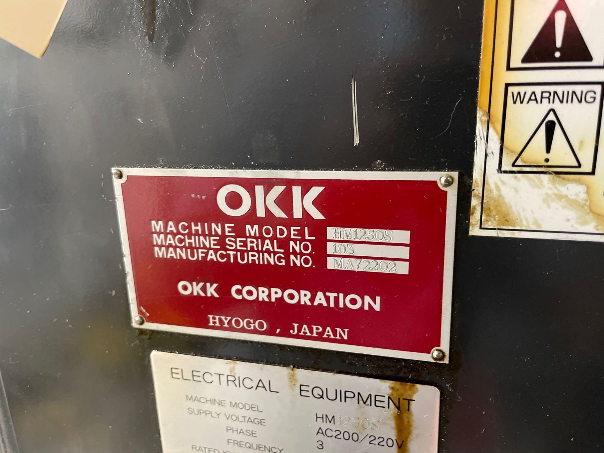 OKK HM1250S 4-Axis, Fanuc 310iS Model A ctrl, 49.2" pllts, 8k RPM, CT50, 80 ATC, CTS, s/n 103 - Image 14 of 18