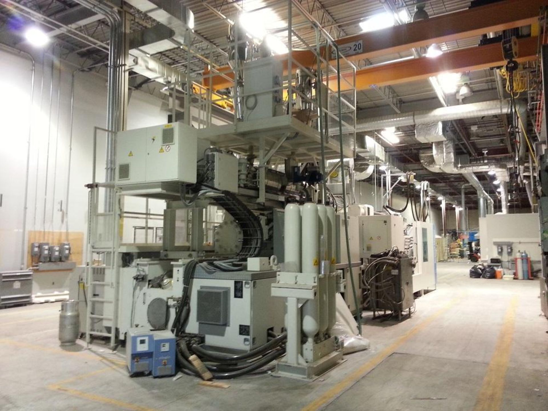 1460 Ton 218oz Krauss Maffei KM1300-14000MX Integrated Molding Compounder Machine, New 2012 - Image 13 of 14