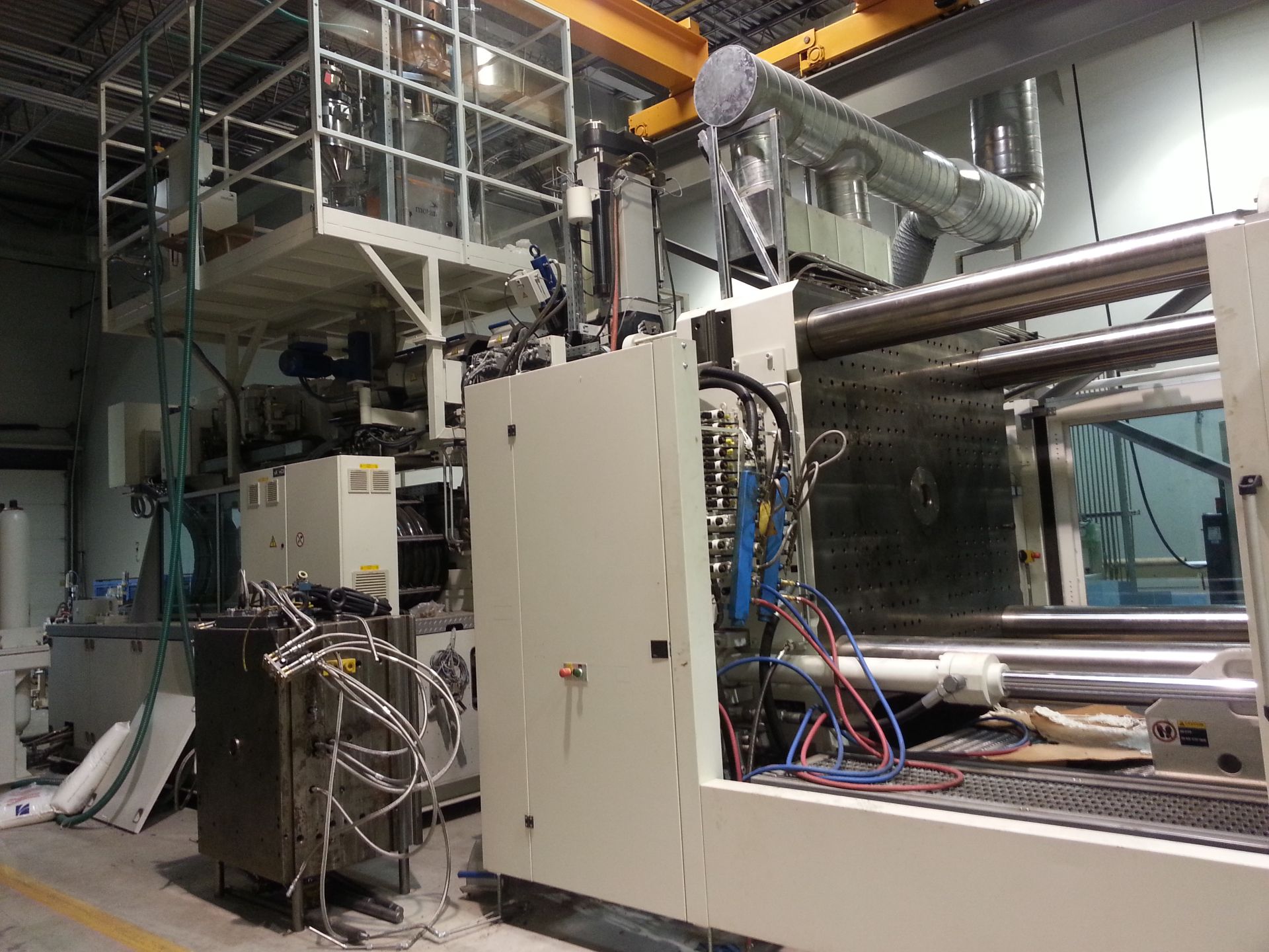 1460 Ton 218oz Krauss Maffei KM1300-14000MX Integrated Molding Compounder Machine, New 2012 - Image 5 of 14