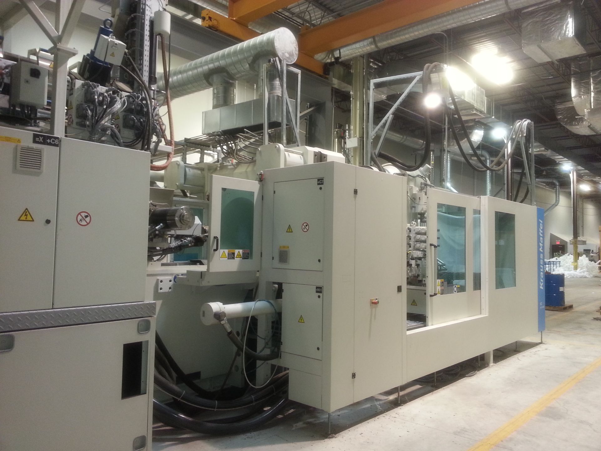 1460 Ton 218oz Krauss Maffei KM1300-14000MX Integrated Molding Compounder Machine, New 2012 - Image 2 of 14