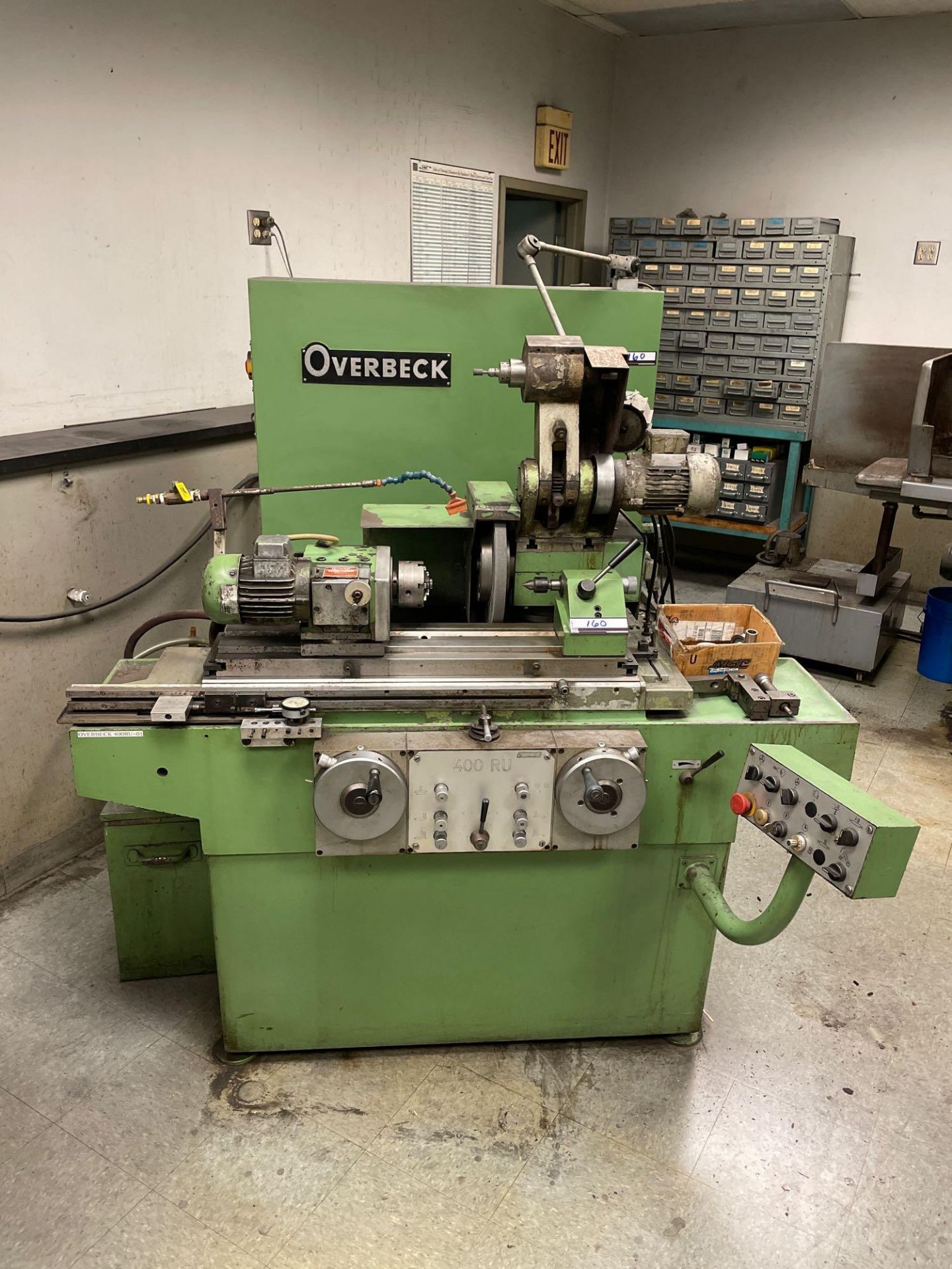 Overbeck 400 RU Universal ID/OD Cylindrical Grinder, swing down ID spindle, auto infeed, dresser - Image 4 of 6