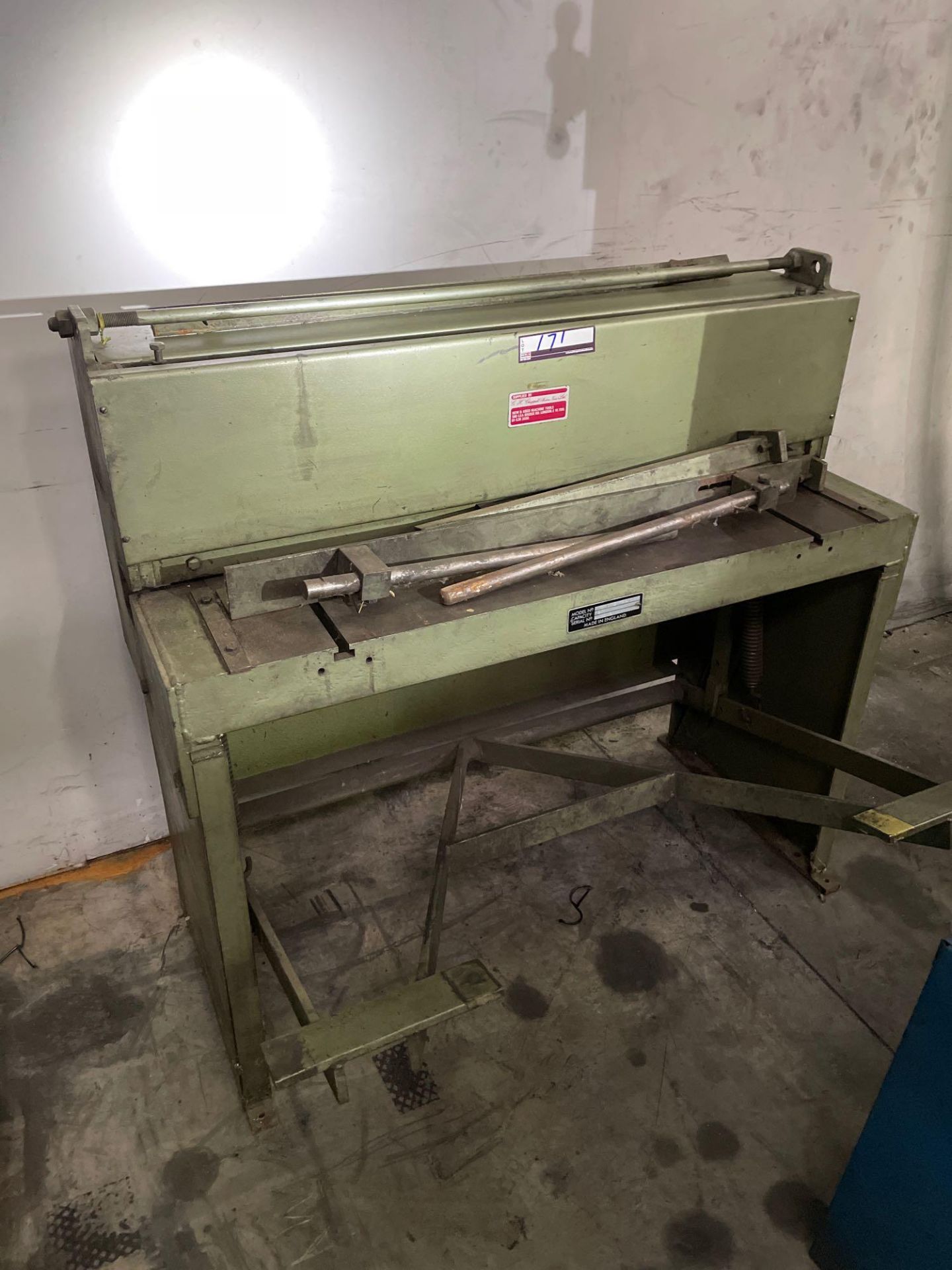 G&H UTG 16/40 4ft Shear, 16G Capacity, s/n 5781