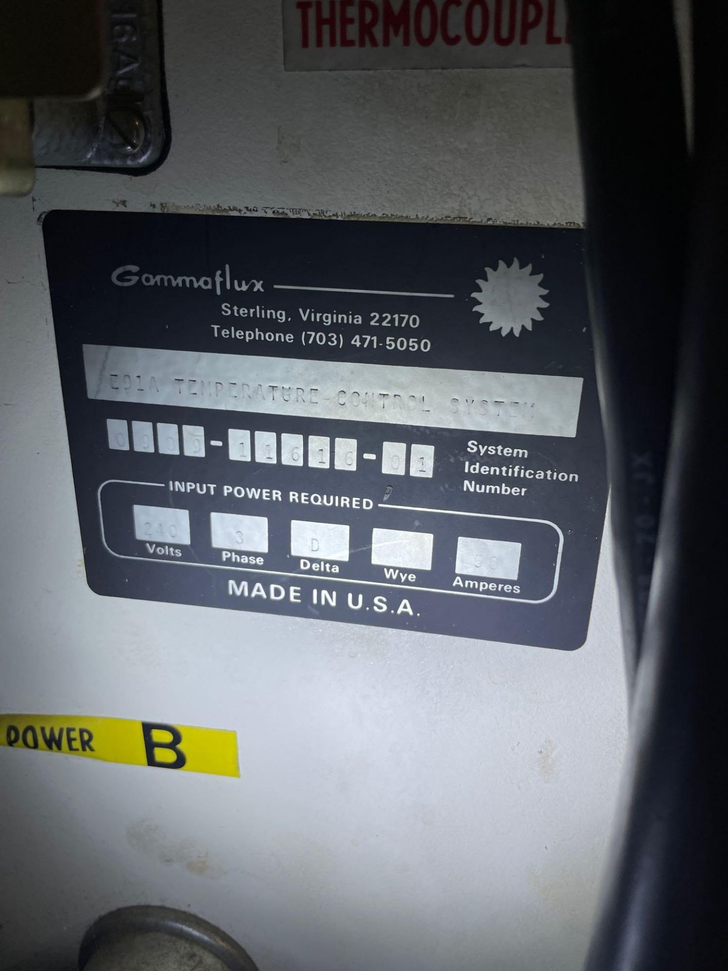 Gammaflux E91A Temperature Controller, s/n 0909-11616-01 - Image 4 of 4