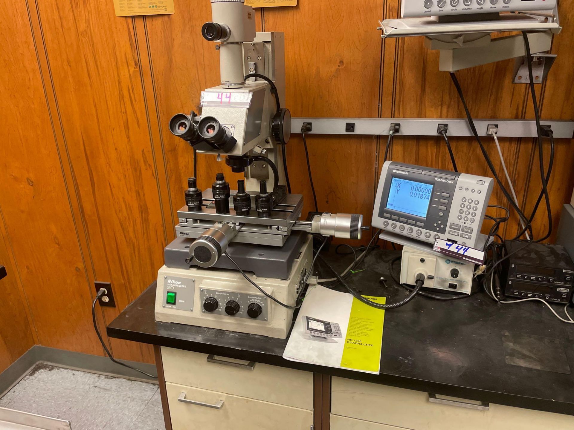 Nikon Measurescope 20, Heidenhain Quadra-Check DRO, with Extra Lenses