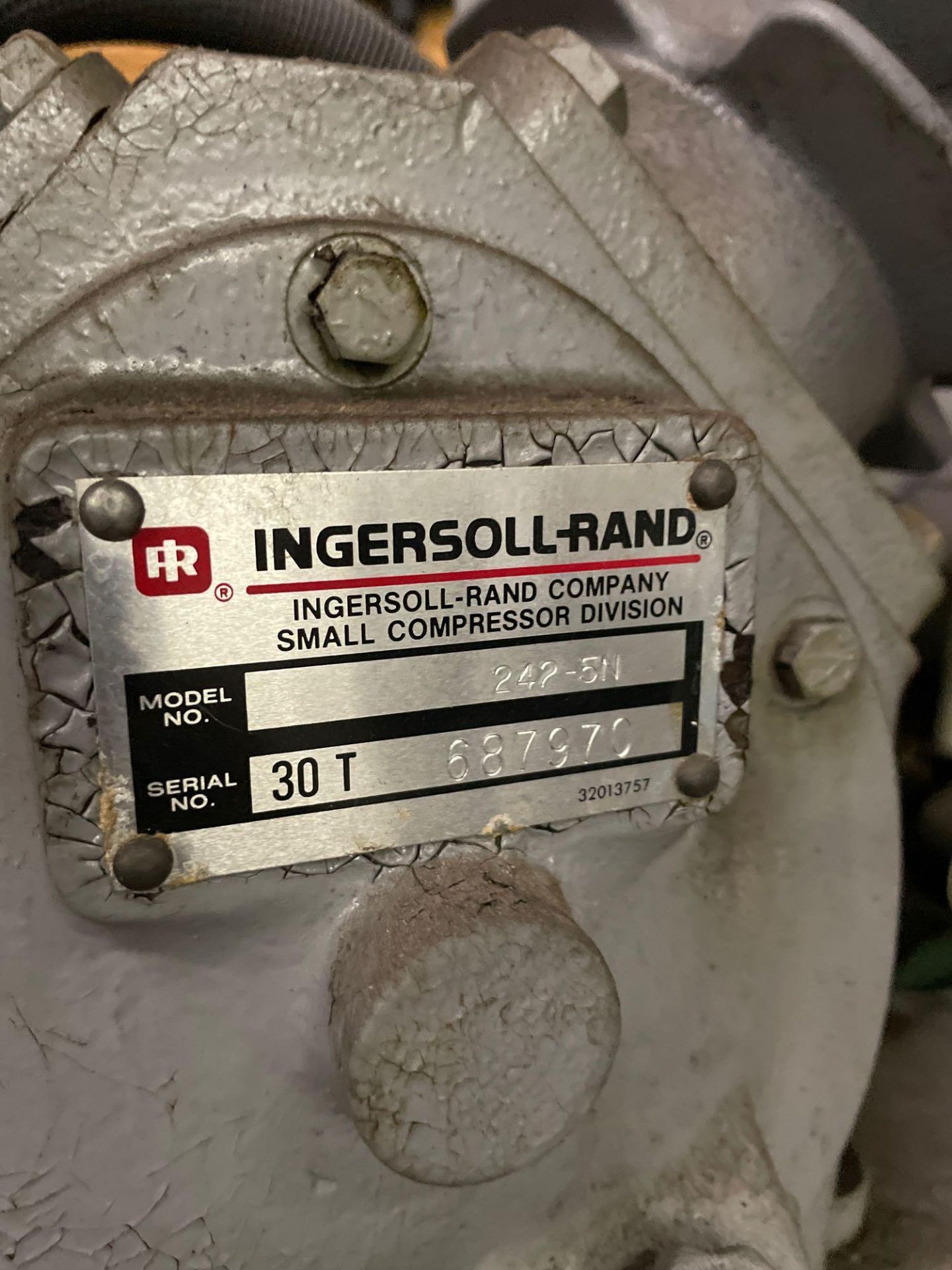 5 HP Ingersoll Rand T30 Reciprocating Air Compressor, m/n 242-5N, s/n 30T 529374 - Image 4 of 4
