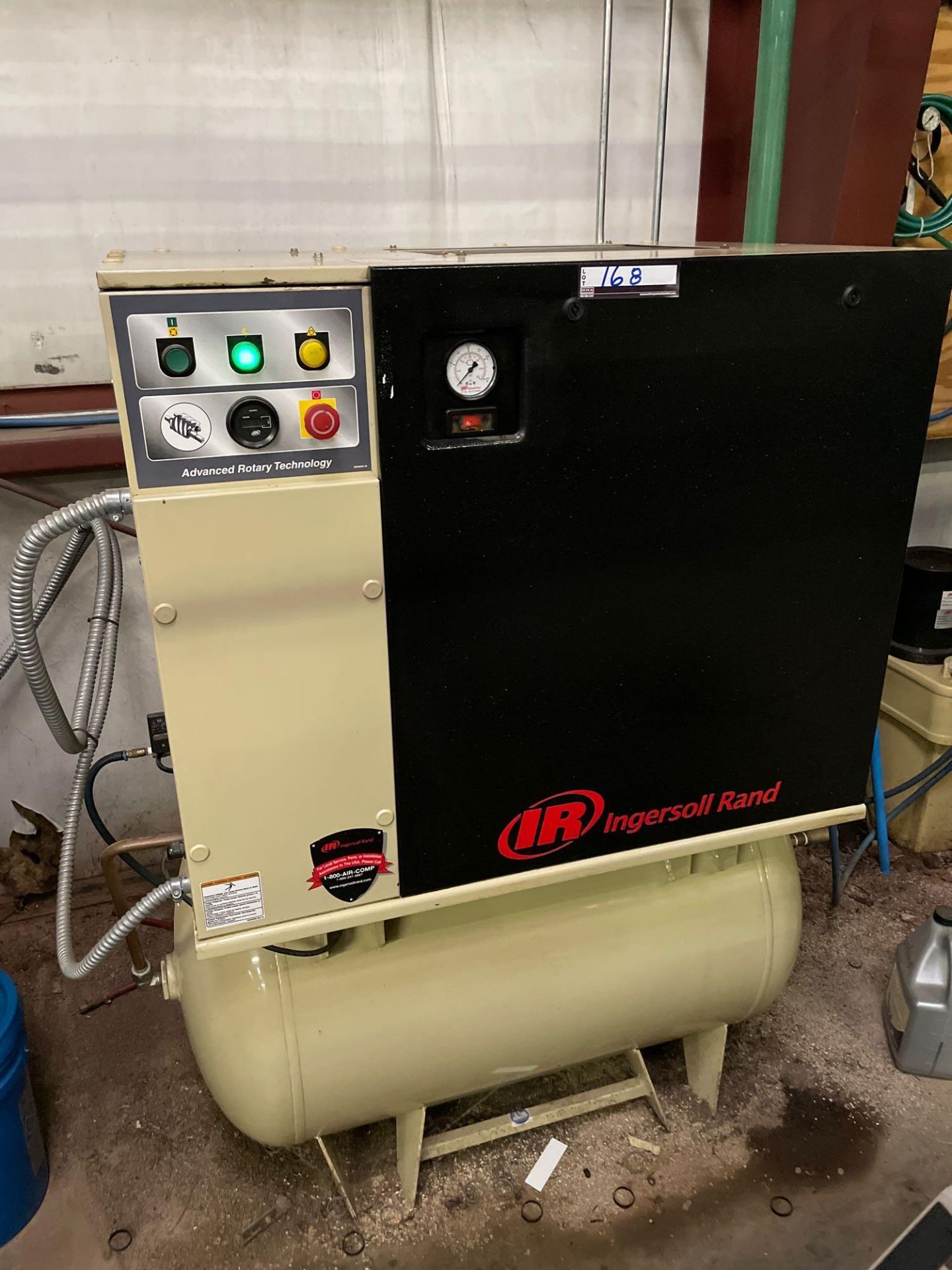 15 HP Ingersoll Rand UP6-15CTAS-125W/D Rotary Screw Air Compressor with dryer, s/n CBV148973 - Image 2 of 5