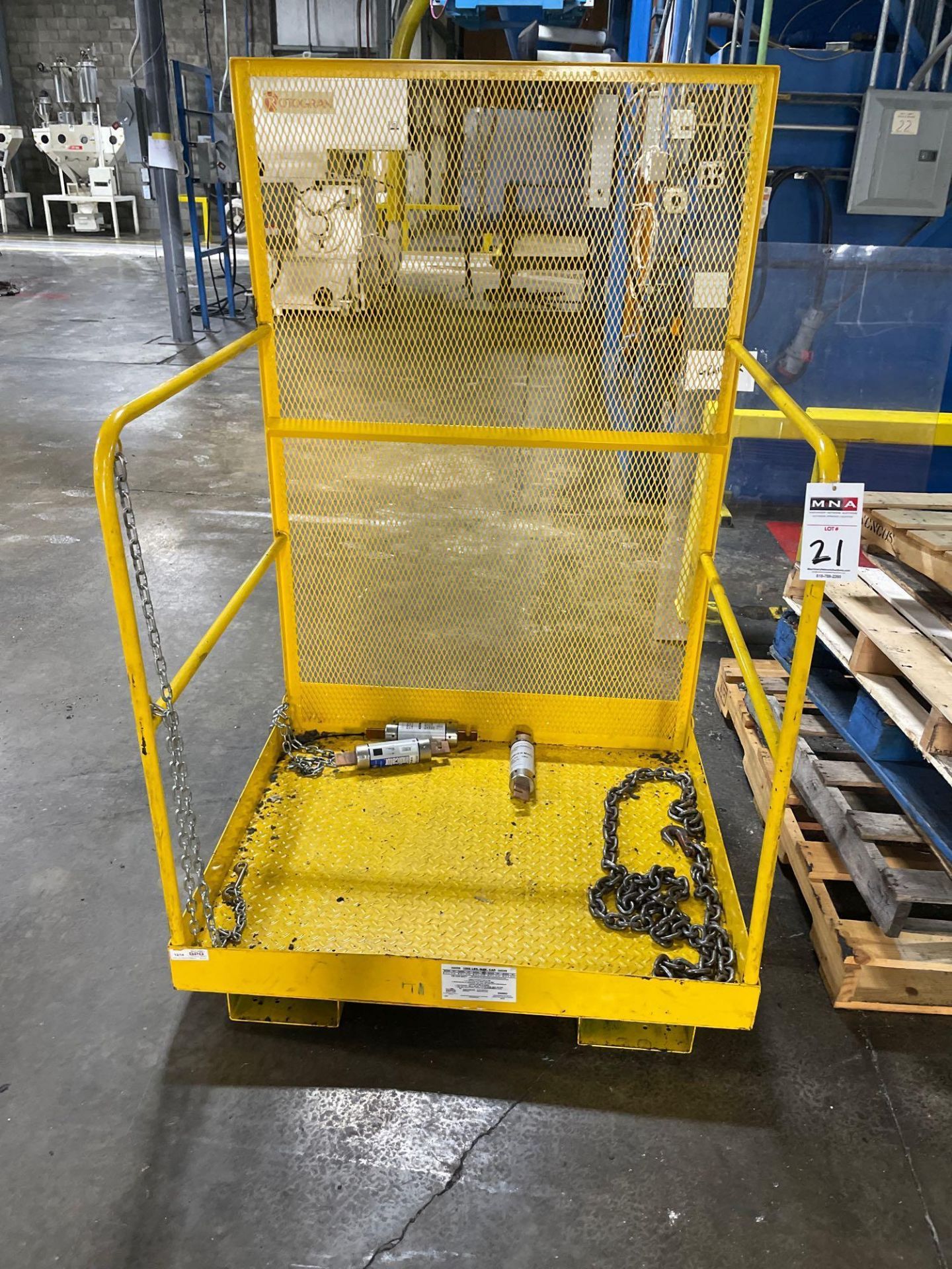 Gillis-Jarke Forklift Work Platform, M/N- FWP36, 1000lb-Max Weight Capacity, 36in x 42in Platform De