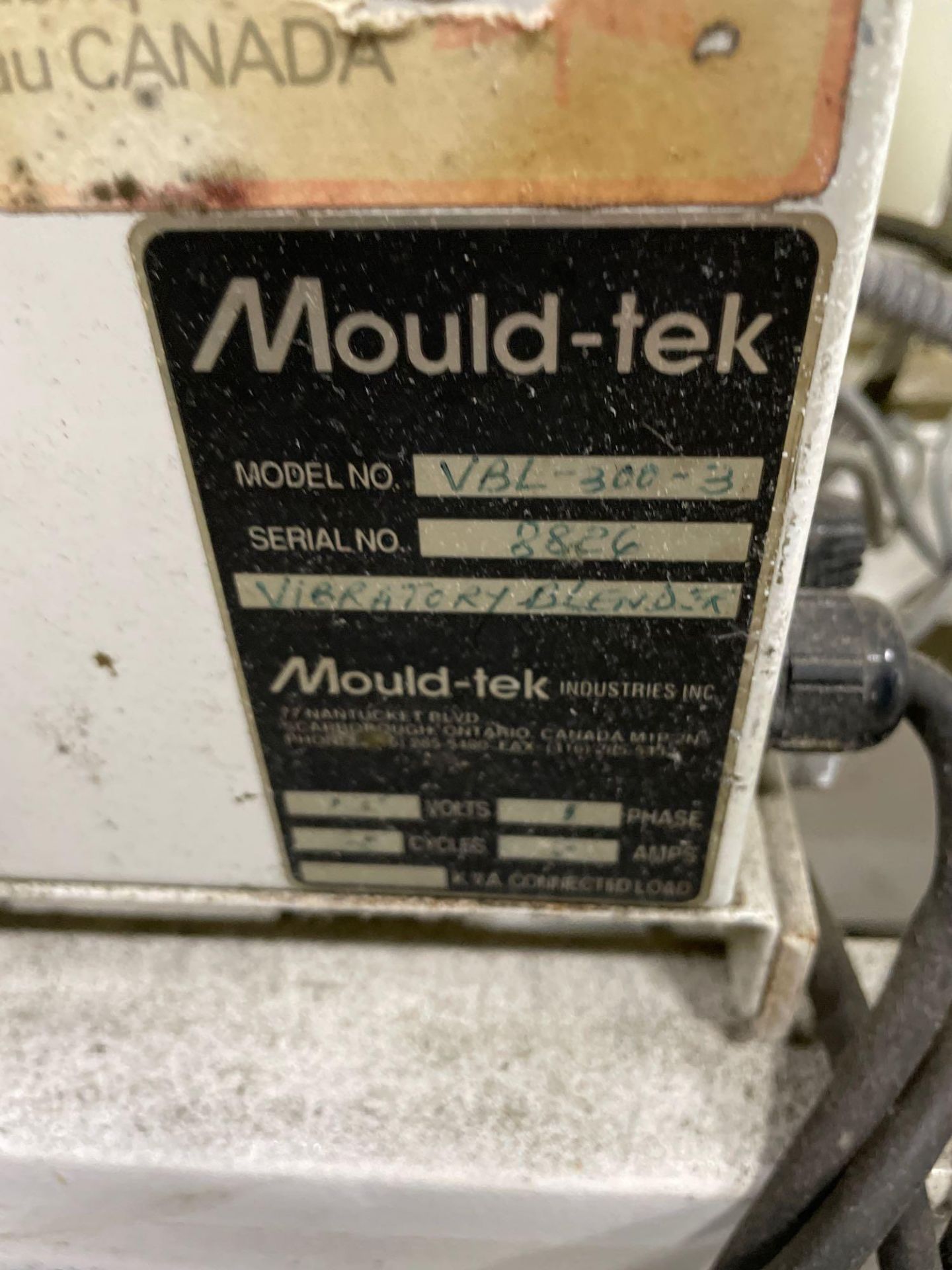 Mould Tek Vibration Blender m/n VBL - 300 -3 s/n 8826 - Image 4 of 4