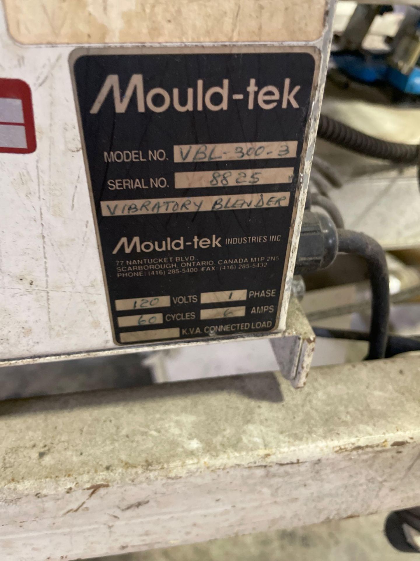 Mould Tek Vibration Blender m/n VBL-300-3, S/N- 8825 - Image 4 of 4