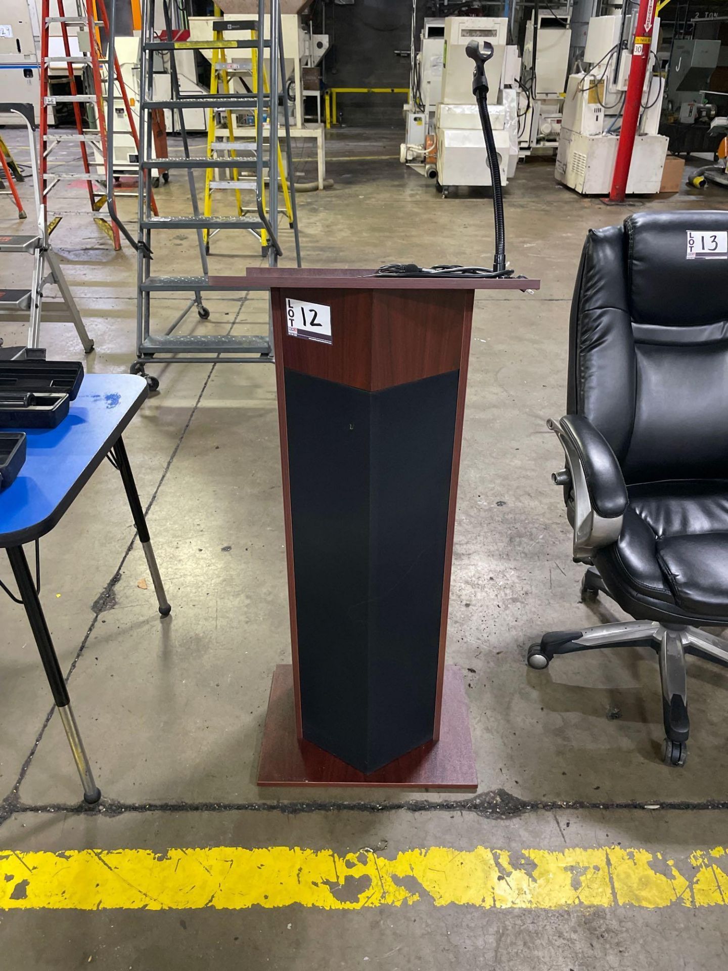 Lectern, w- Mic Holder and Built-In Oklahoma Sound 100 Series System