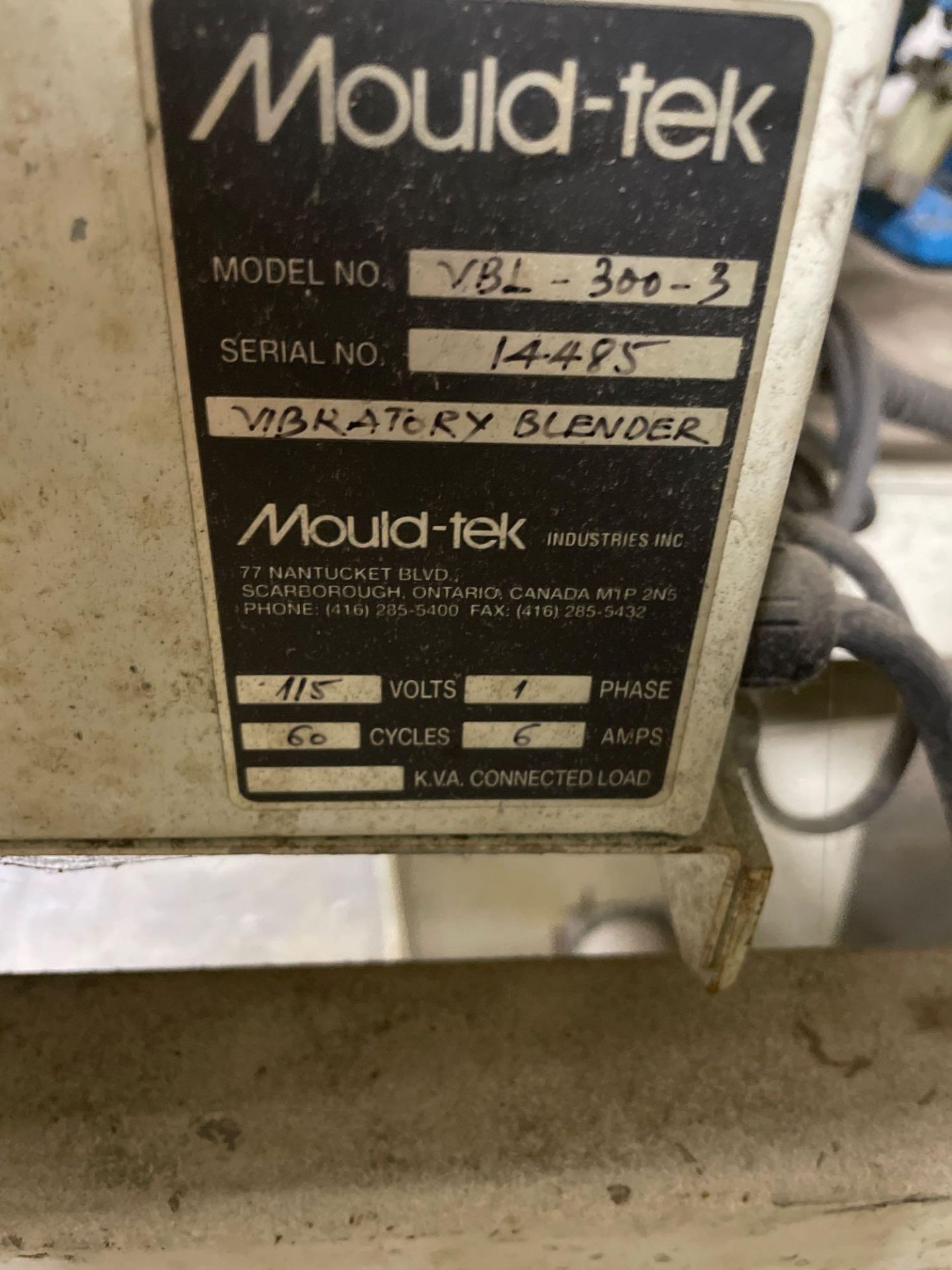 Mould Tek Vibration Blender m/n VBL -300-3 s/n 14485 - Image 4 of 4