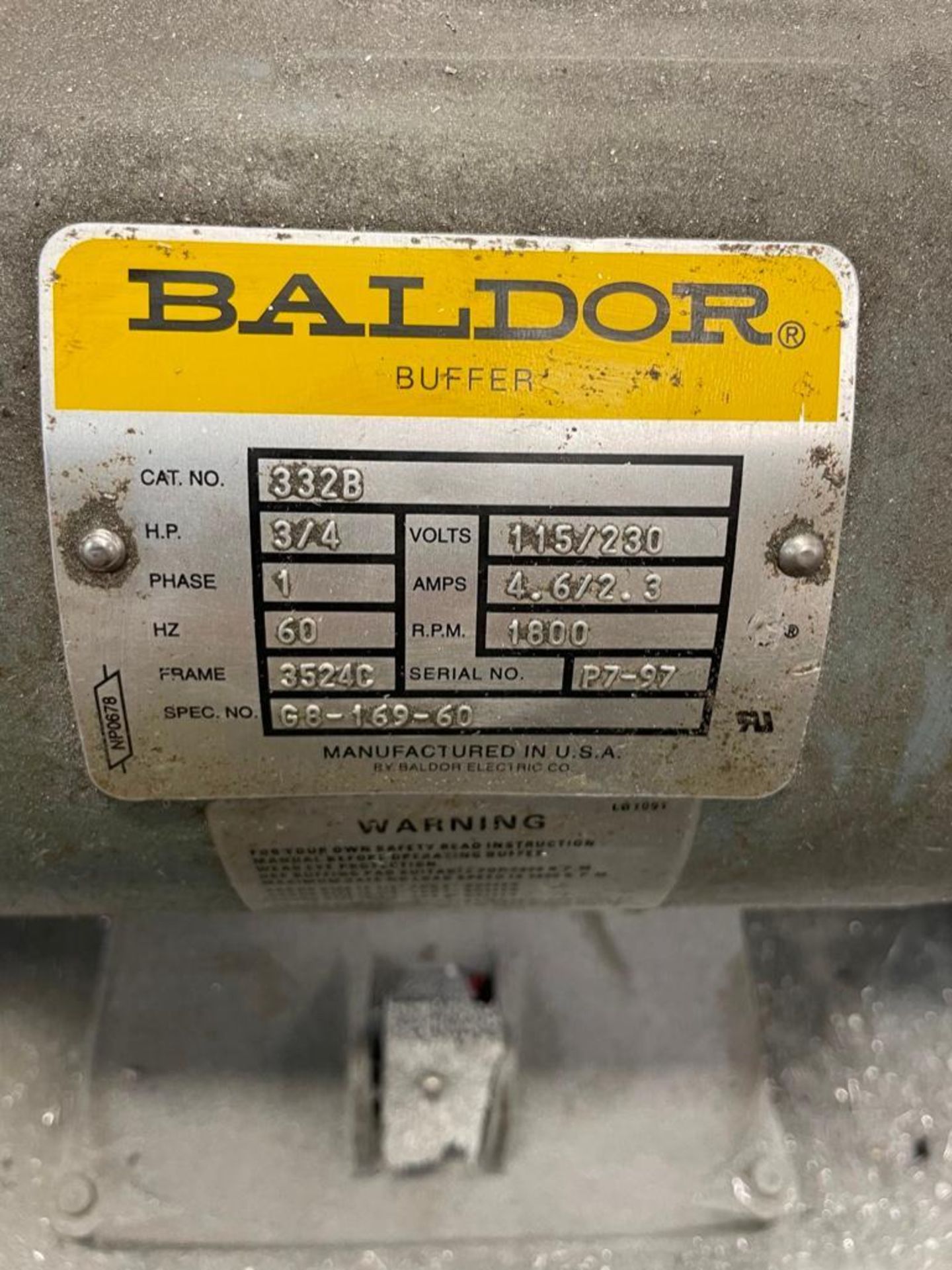 Baldor 3/4HP Double End Grinder - Image 4 of 4