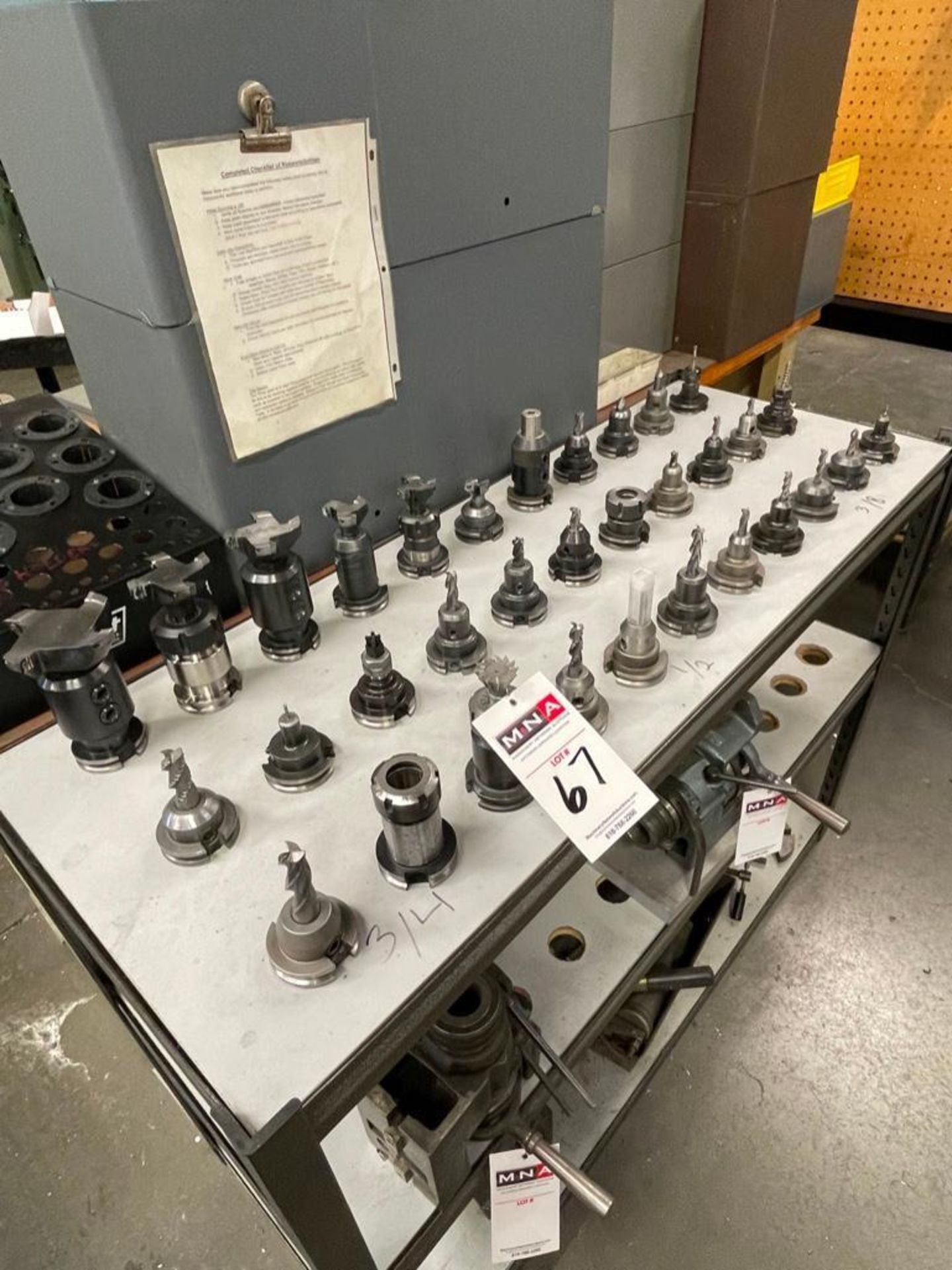 (33) Cat 40 Tool Holders with Cart