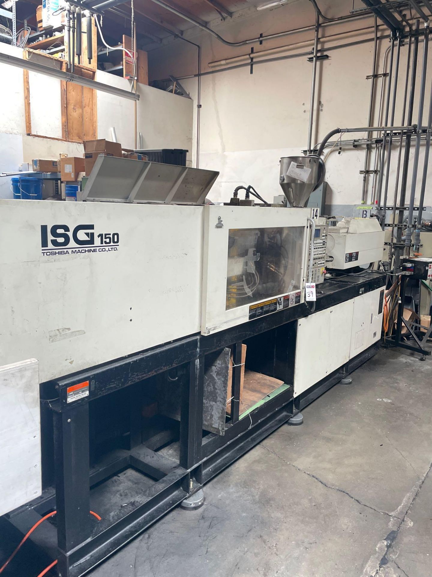 142 Ton Toshiba ISG150 Injection Molder, 10.2oz Shot Size, Injectvisor S10 Control, New 1995 - Image 2 of 9