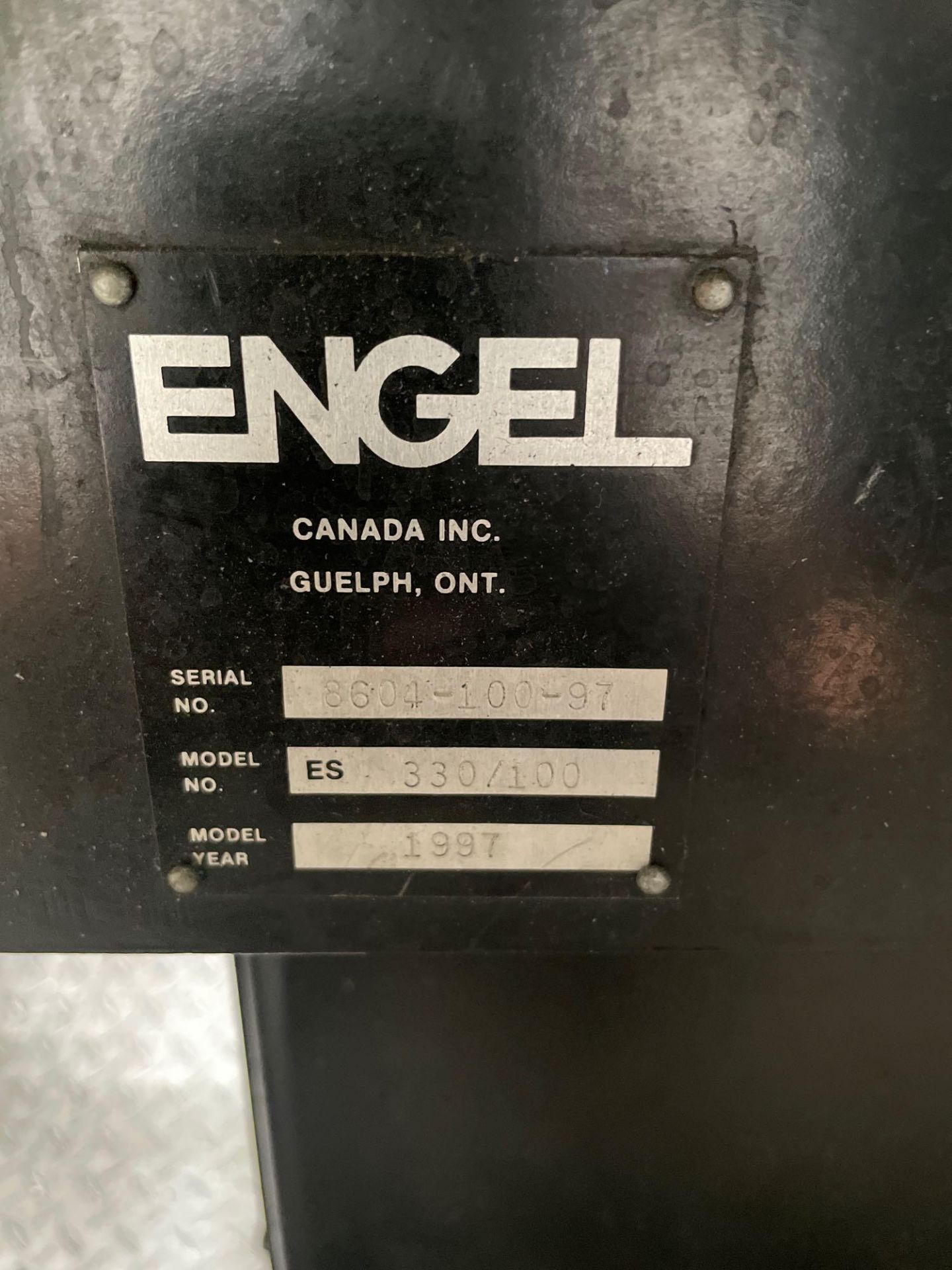 100 Ton Engel 100TL Injection Molder, 8.1oz Shot Size, s/n 8604/100/97, New 1997 - Image 9 of 9