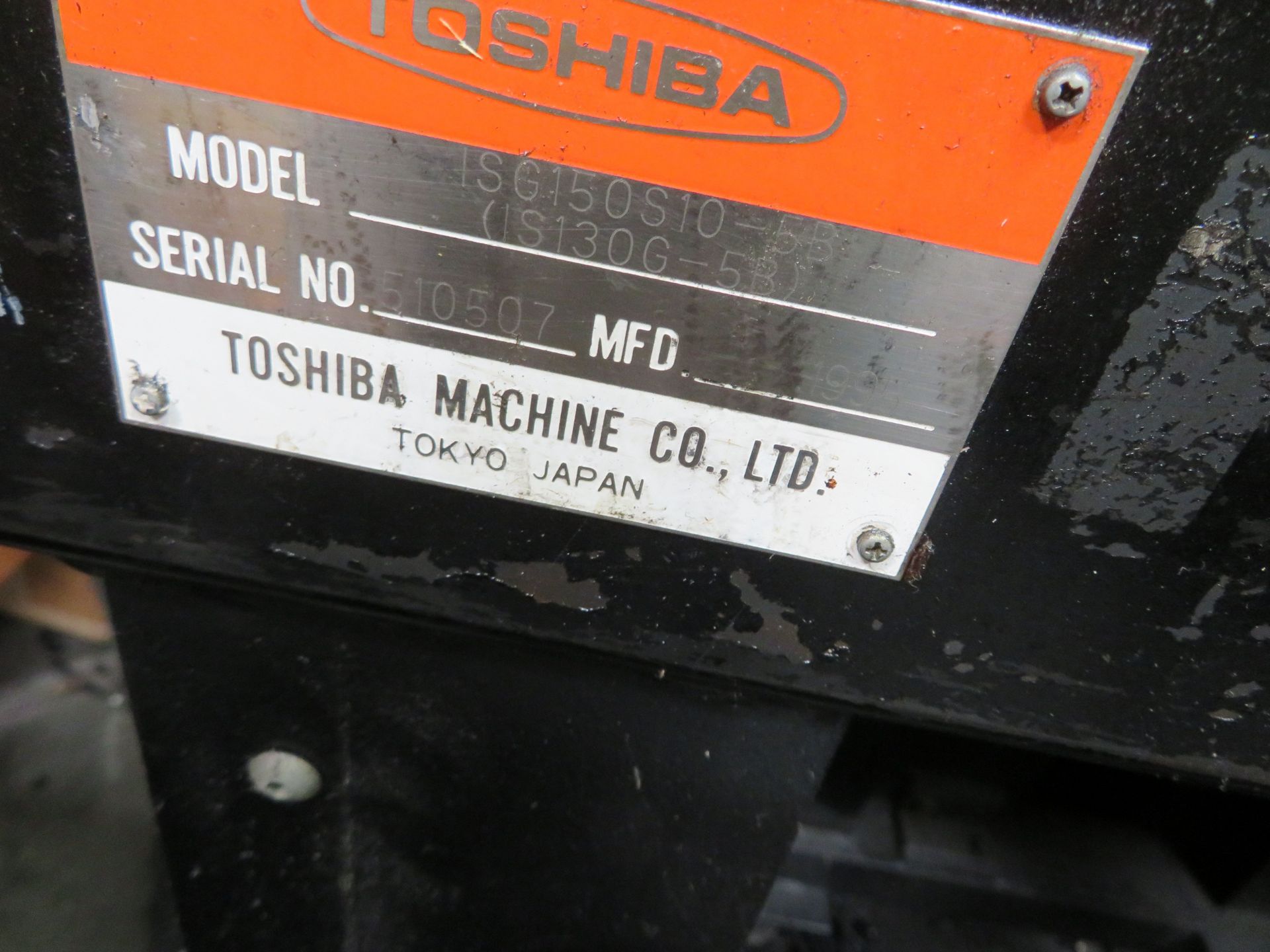 142 Ton Toshiba ISG150 Injection Molder, 10.2oz Shot Size, Injectvisor S10 Control, New 1995 - Image 9 of 9