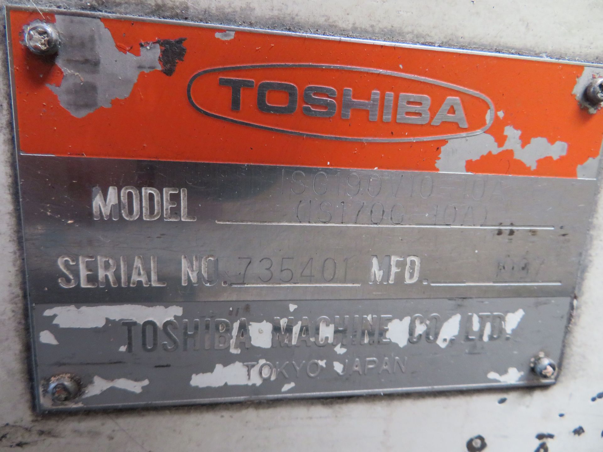 190 Ton Toshiba ISG190 Injection Molder, 14oz Shot Size, Injectvisor V10 Control, New 1997 - Image 8 of 8