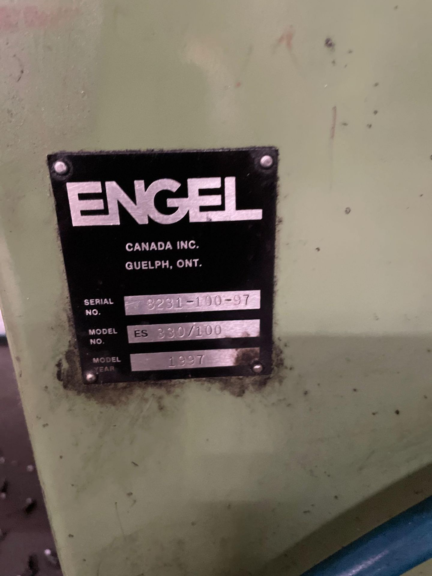 100 Ton Engel 100TL Injection Molder, 5oz Shot Size, s/n 8231/100/97, New 1997 - Image 8 of 8