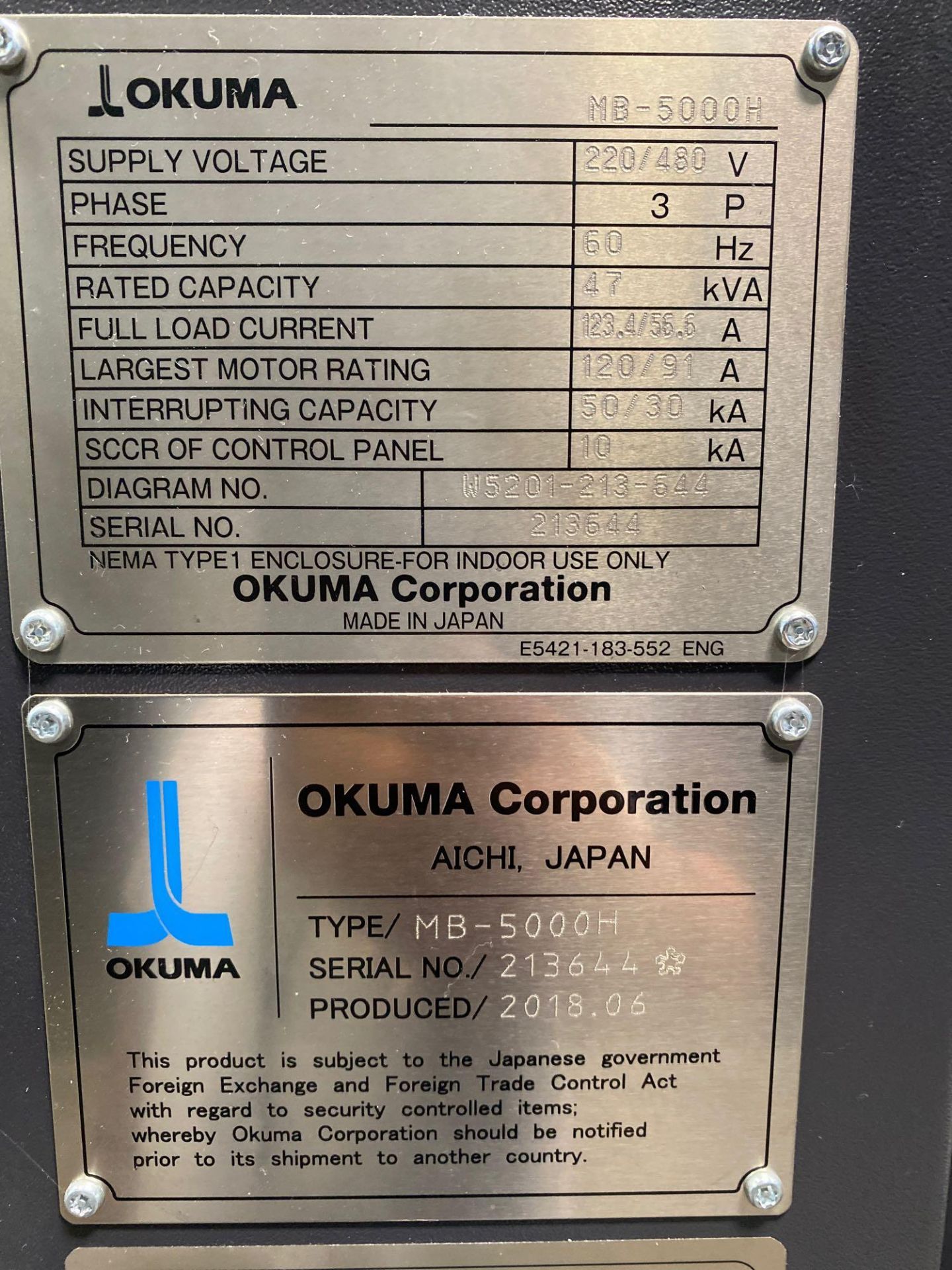 (2) Okuma MB-5000H 4-Axis HMC in F.M.S., OSP-P300MA Ctrl., 30” x 30” x 30” Travels, New 2018 - Image 29 of 32