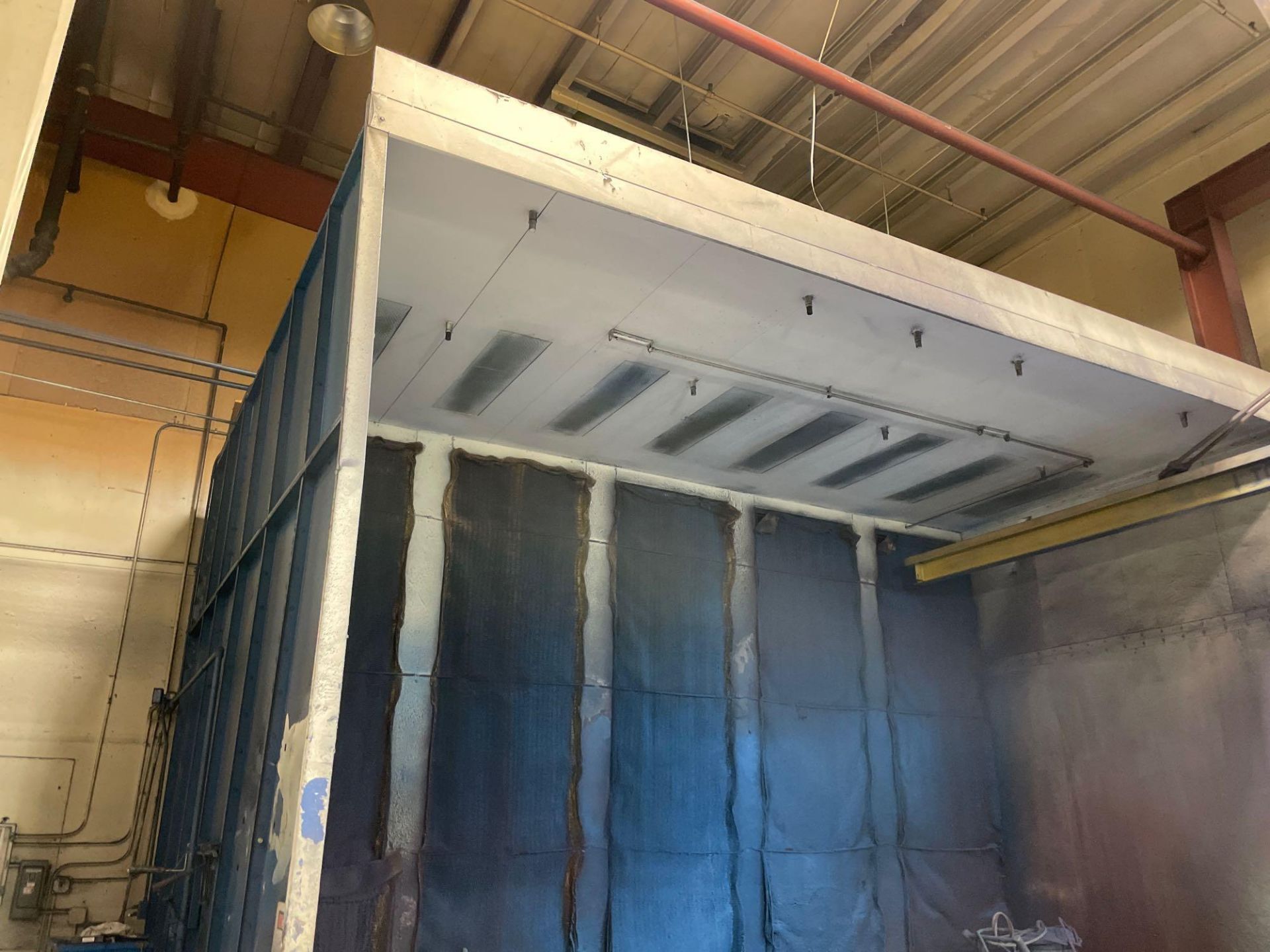 Paint booth "A" - enclosed with pull thru filter