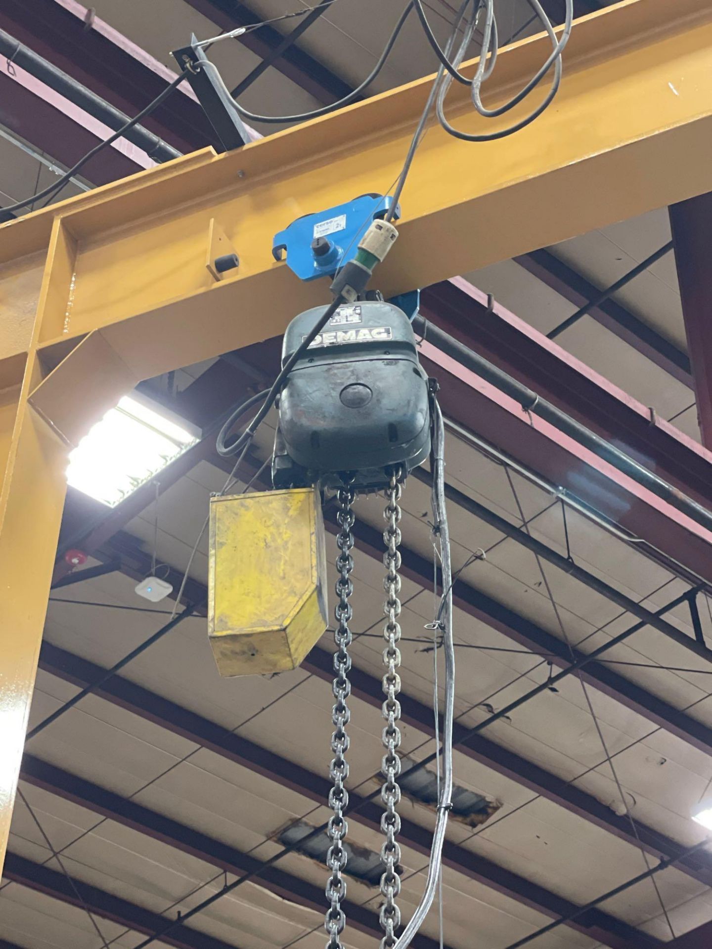 1 Ton Jib crane, mast style, w / Demag hoist w/20 ft Arm - Image 4 of 4