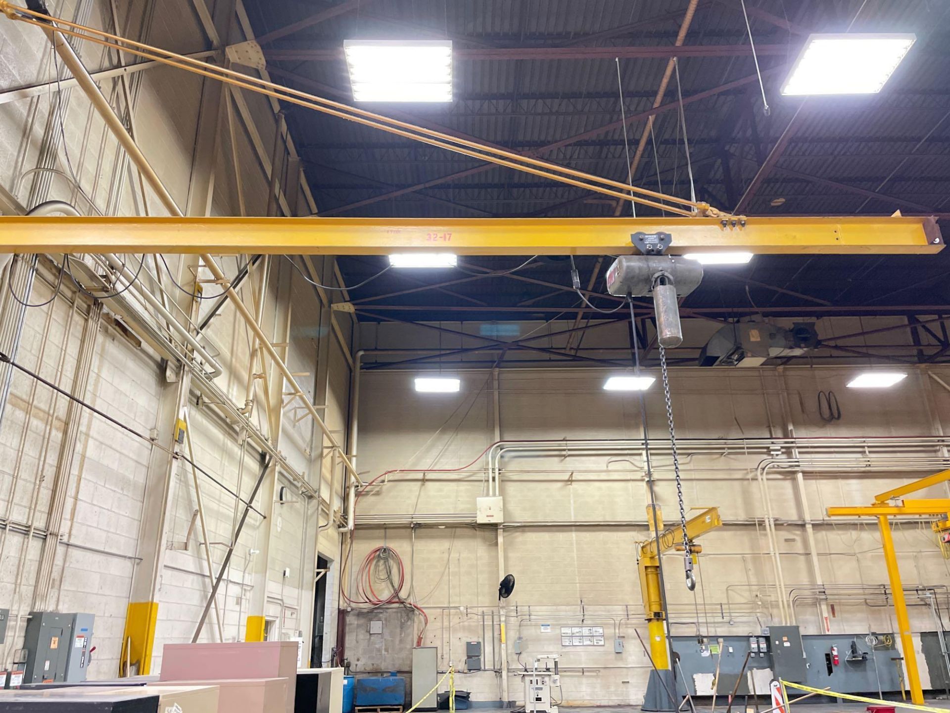 1 Ton jib Arm w/ CM 1 ton Hoist #3217 - Image 2 of 3