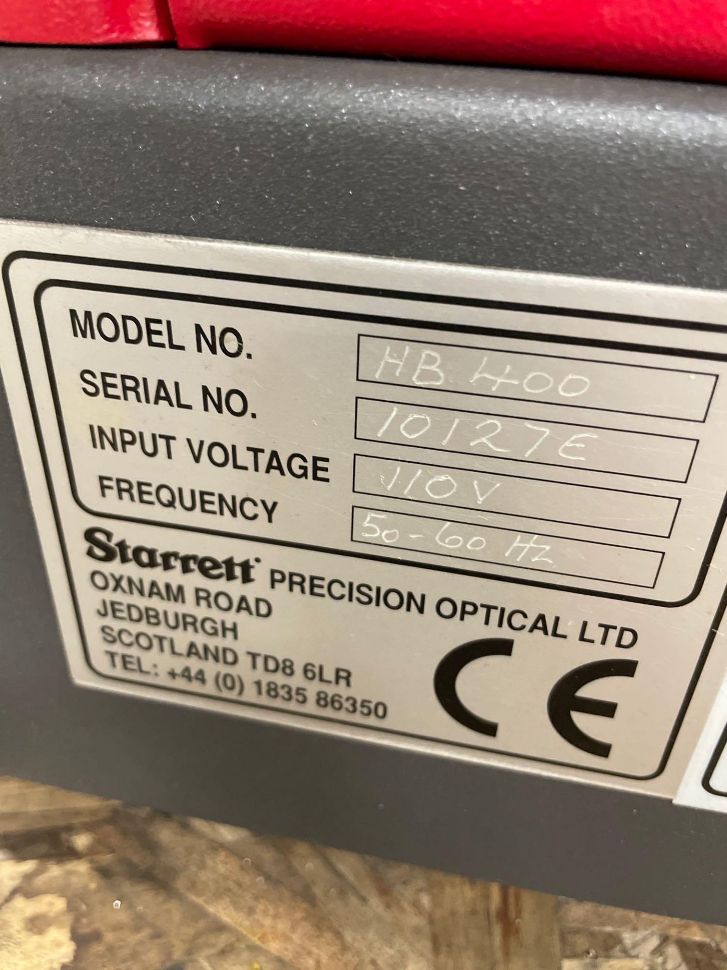 Starrett Precision Optical Comparator Model Number HB 400 - Image 5 of 5