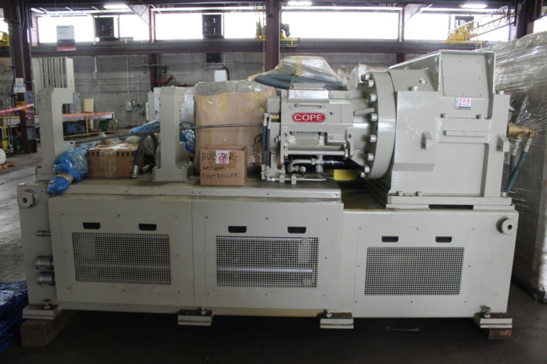 Cope EPT-120/16 Extruder, 4.7” diam., A-B PLC control, 16:1 L/D, 8000 kg, 1:40.2, 200 HP, New 2013 - Image 2 of 6