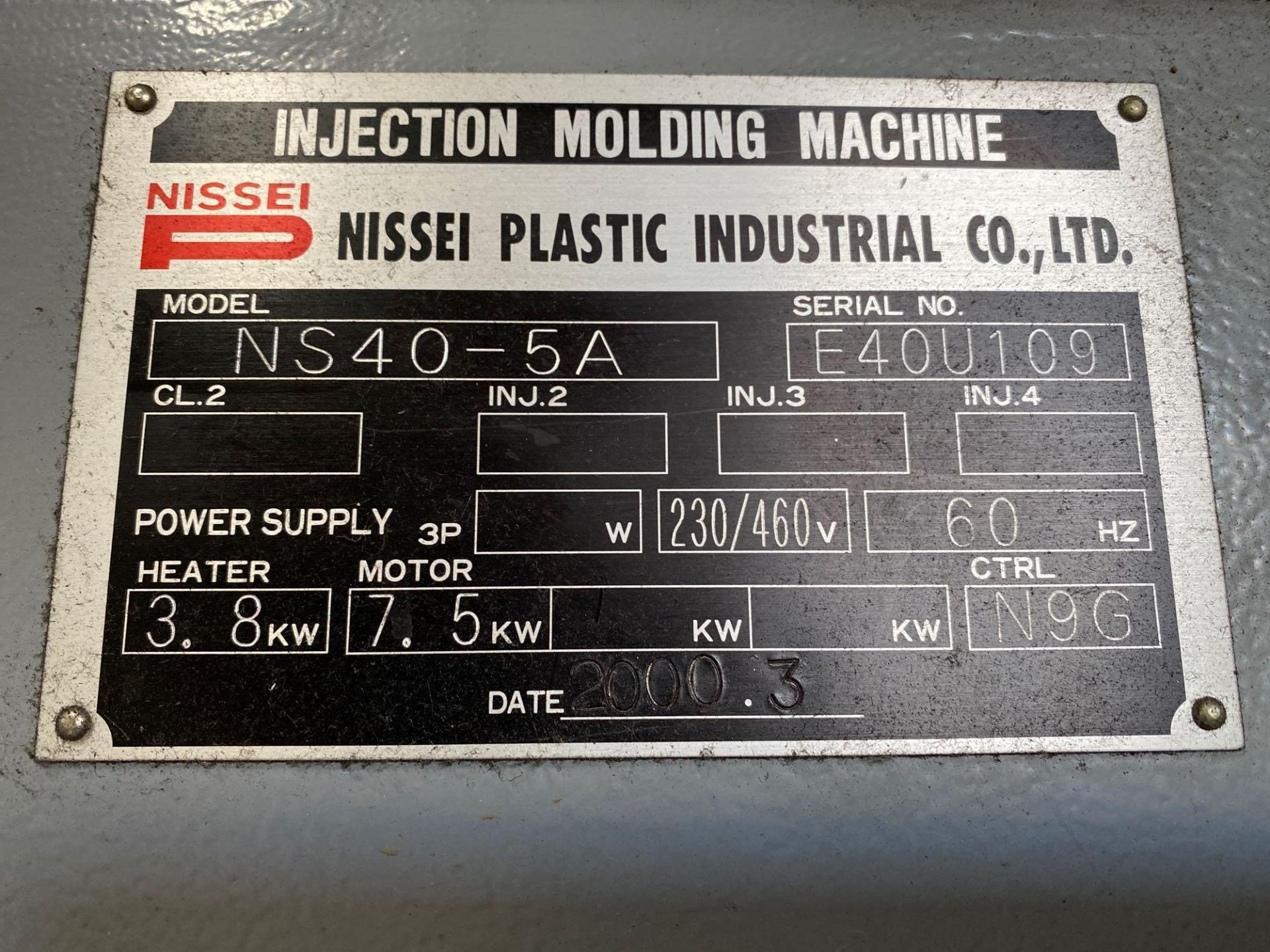 40 TON 2.2 OZ NISSEI MODEL NS-40-5A, s/n E40U109, New 2000 - Image 10 of 10