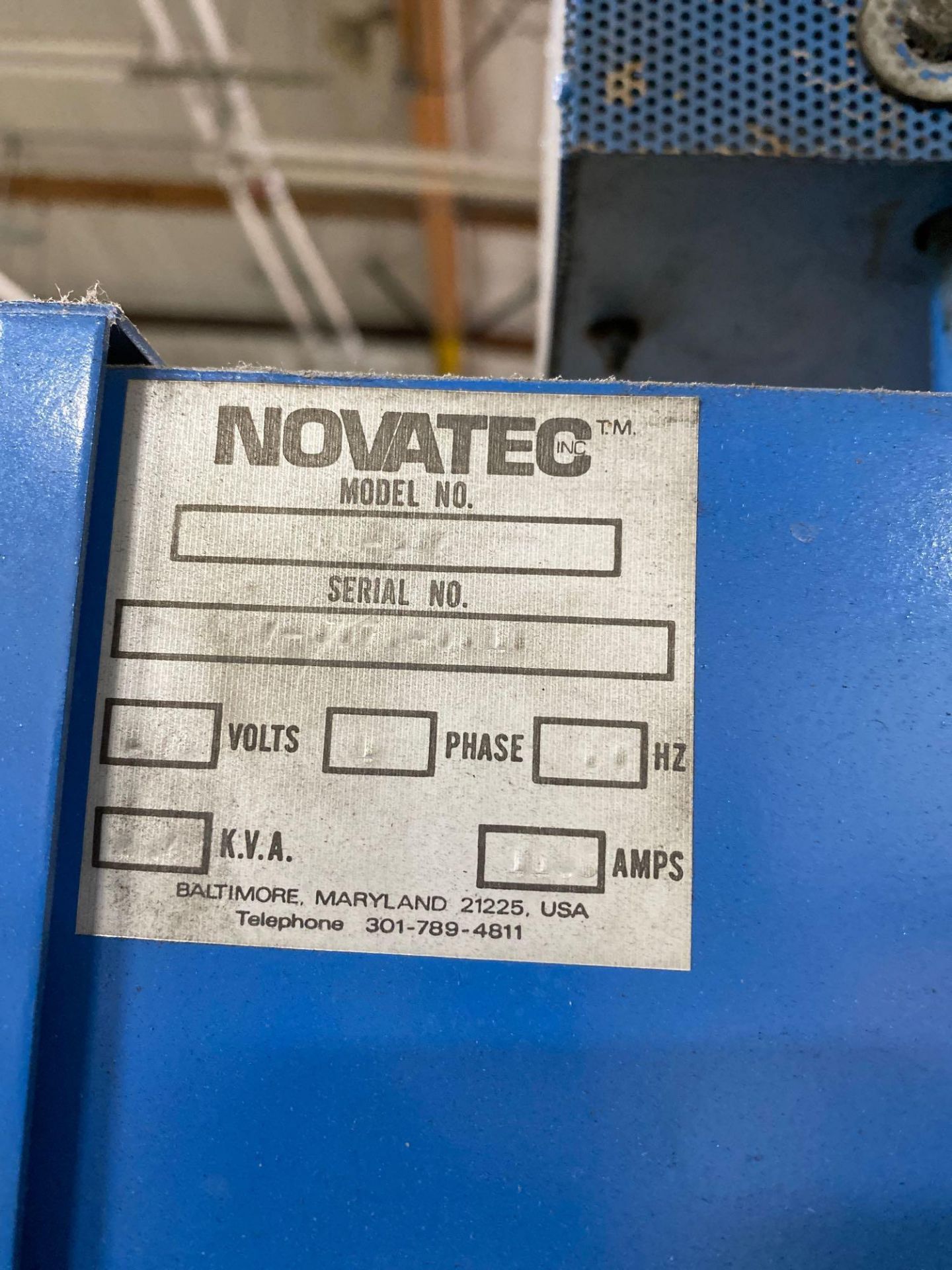 Novatec MD-A-Hopper 100# Cap., s/n 3-6281-0512, New 1989 and dryer - Image 5 of 5