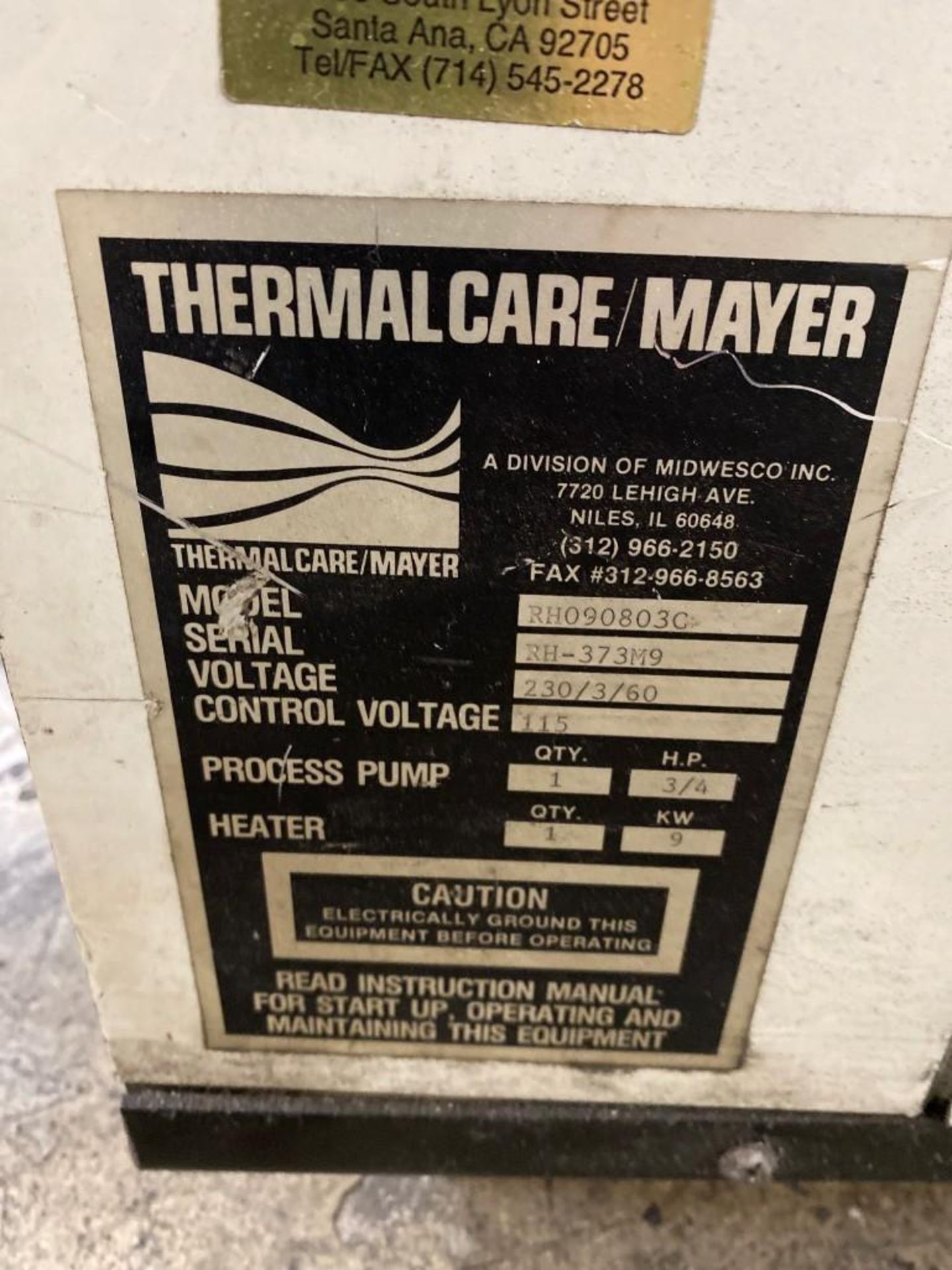 Thermalcare / Mayer Autotherm I RH090803C Temperature Controller - Image 5 of 5