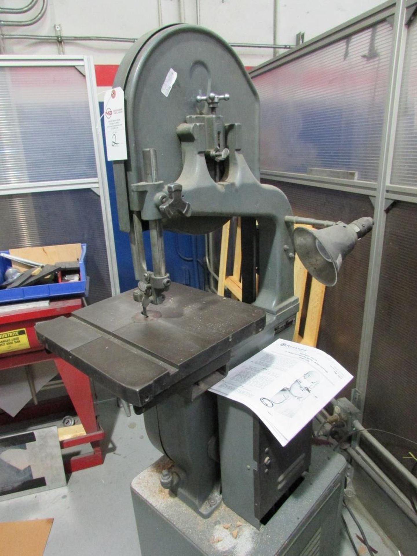 Rockwell Delta Cat. No. 28-303 14" Vertical Bandsaw - Image 10 of 16