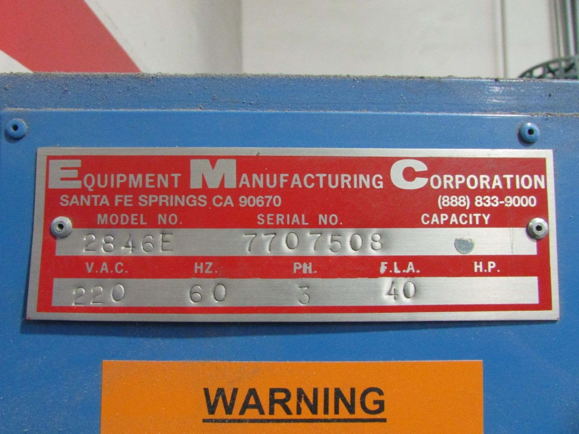 Equipment Mfg. Corp. 2846E Power Jet Automatic Parts Washer - Image 17 of 18