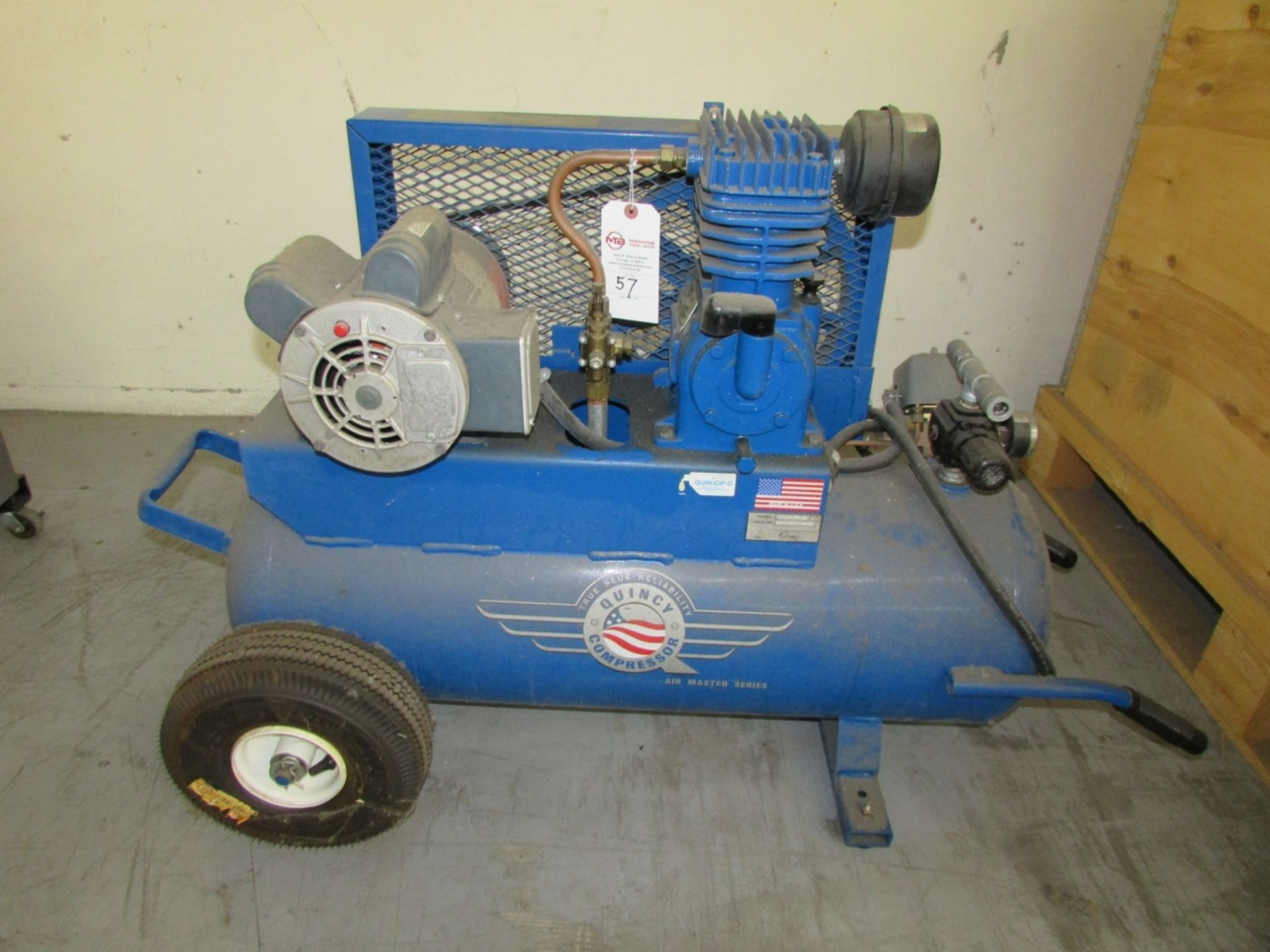 Quincy Compressor 121DC17PC3A 2HP Single Stage Portable Tank Mounted Air Compressor - Image 2 of 16