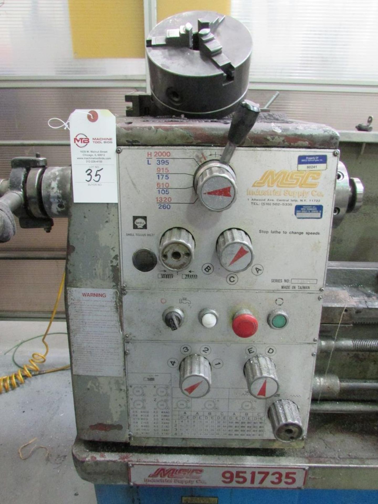 MSC/Jesco 951735 Tool Room Engine Lathe (1990) - Image 10 of 28