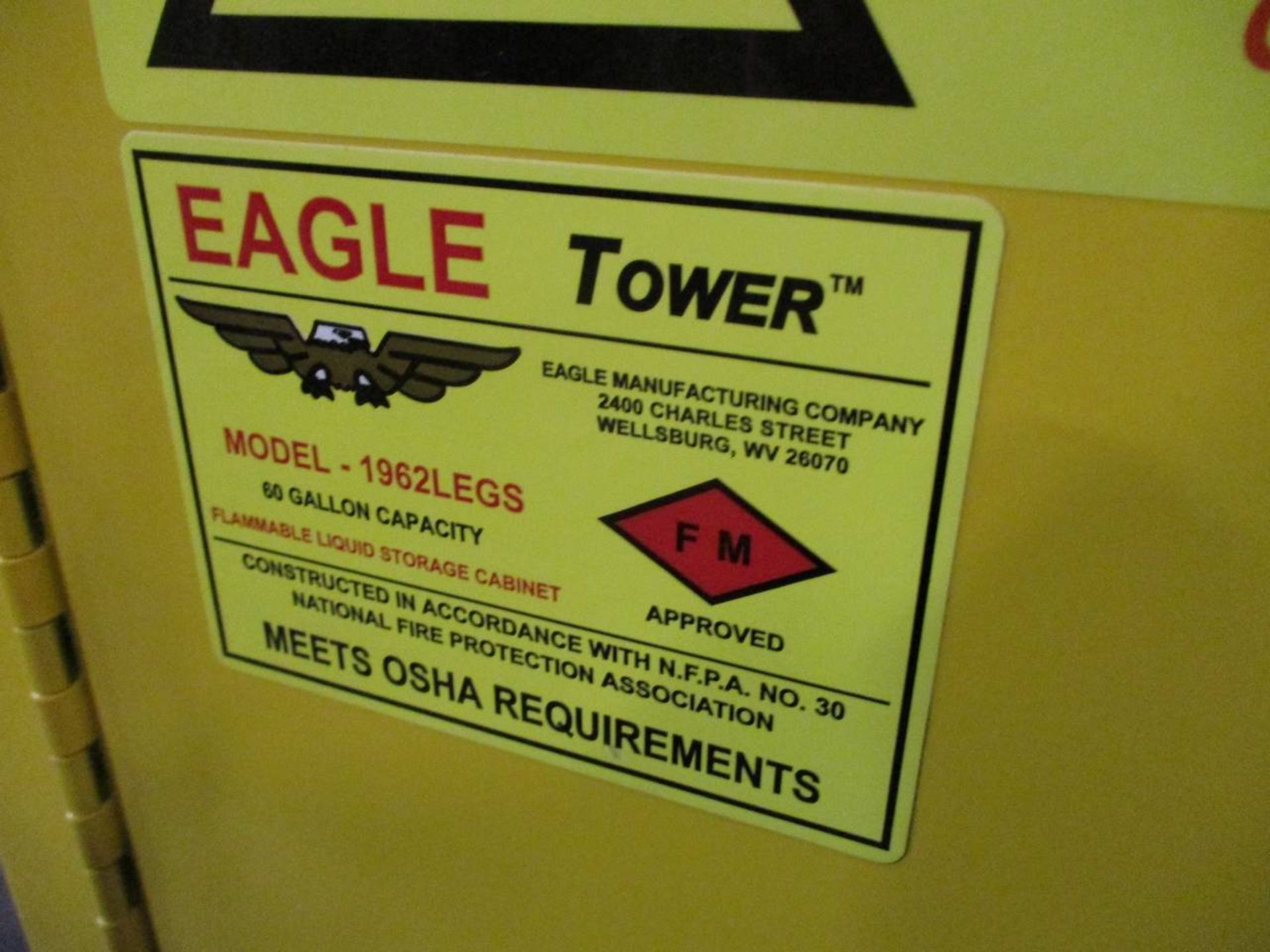 Eagle Tower 1962 LEGS 60 Gallon Flammable Liquid Storage Cabinet - Image 2 of 6